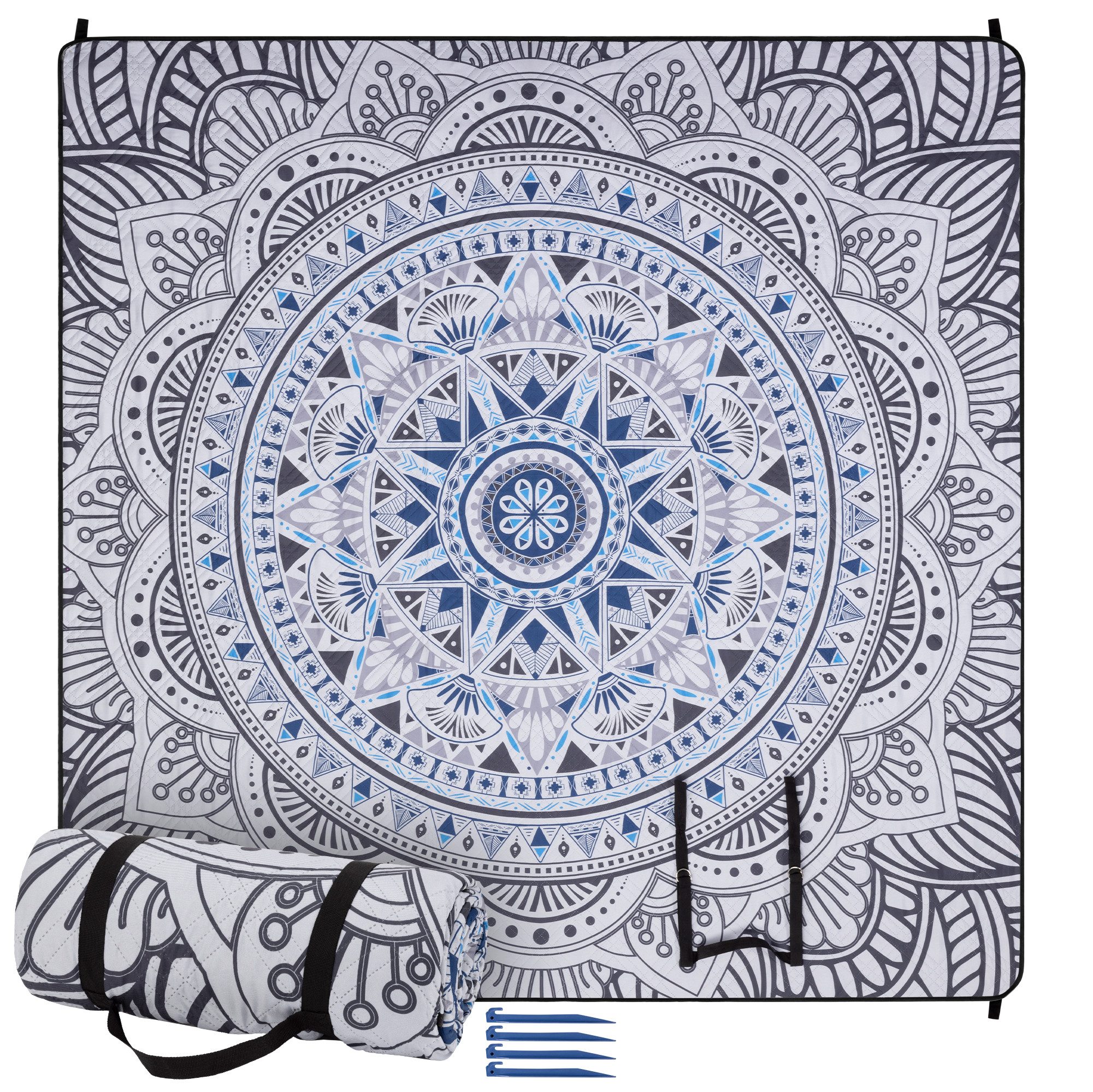 JEMIDI Outdoorteppich Picknickdecke 200x200 - Picknickdecke günstig online kaufen
