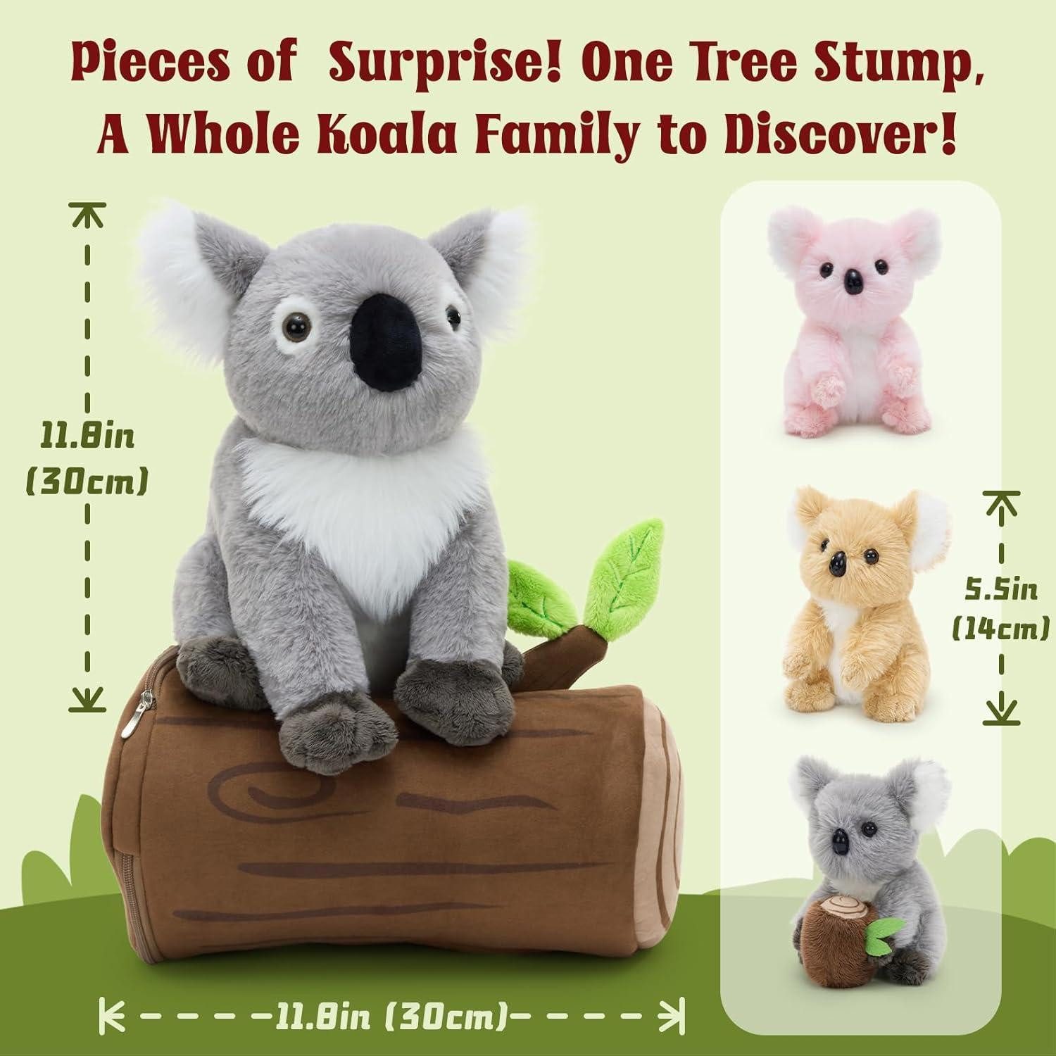 LuxusKollektion Kuscheltier Kuscheltier Koala XXL Baby Brown-Grey