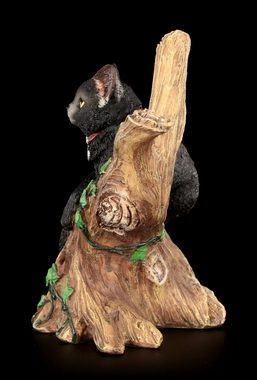 Figuren Shop GmbH Tierfigur Hexen Katze - Onyx auf Baum - Nemesis Now Fantasy Deko