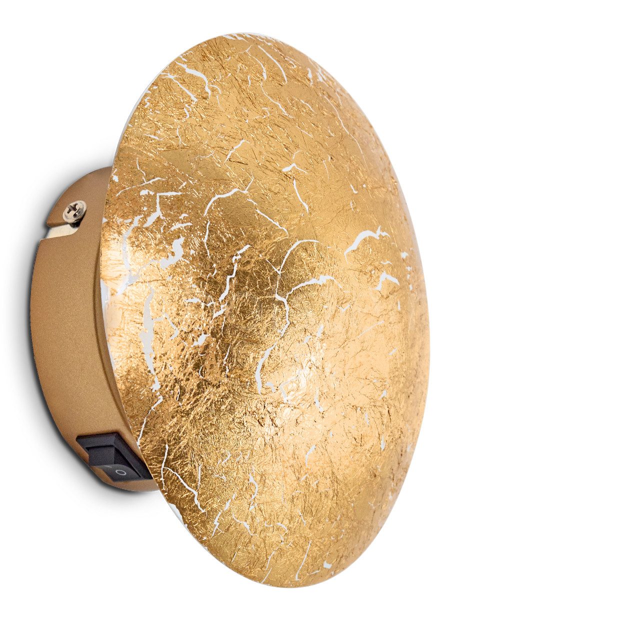 hofstein Wandleuchte »Godo« Wandlampe runde aus Metall in Gold mit Lichtspi günstig online kaufen