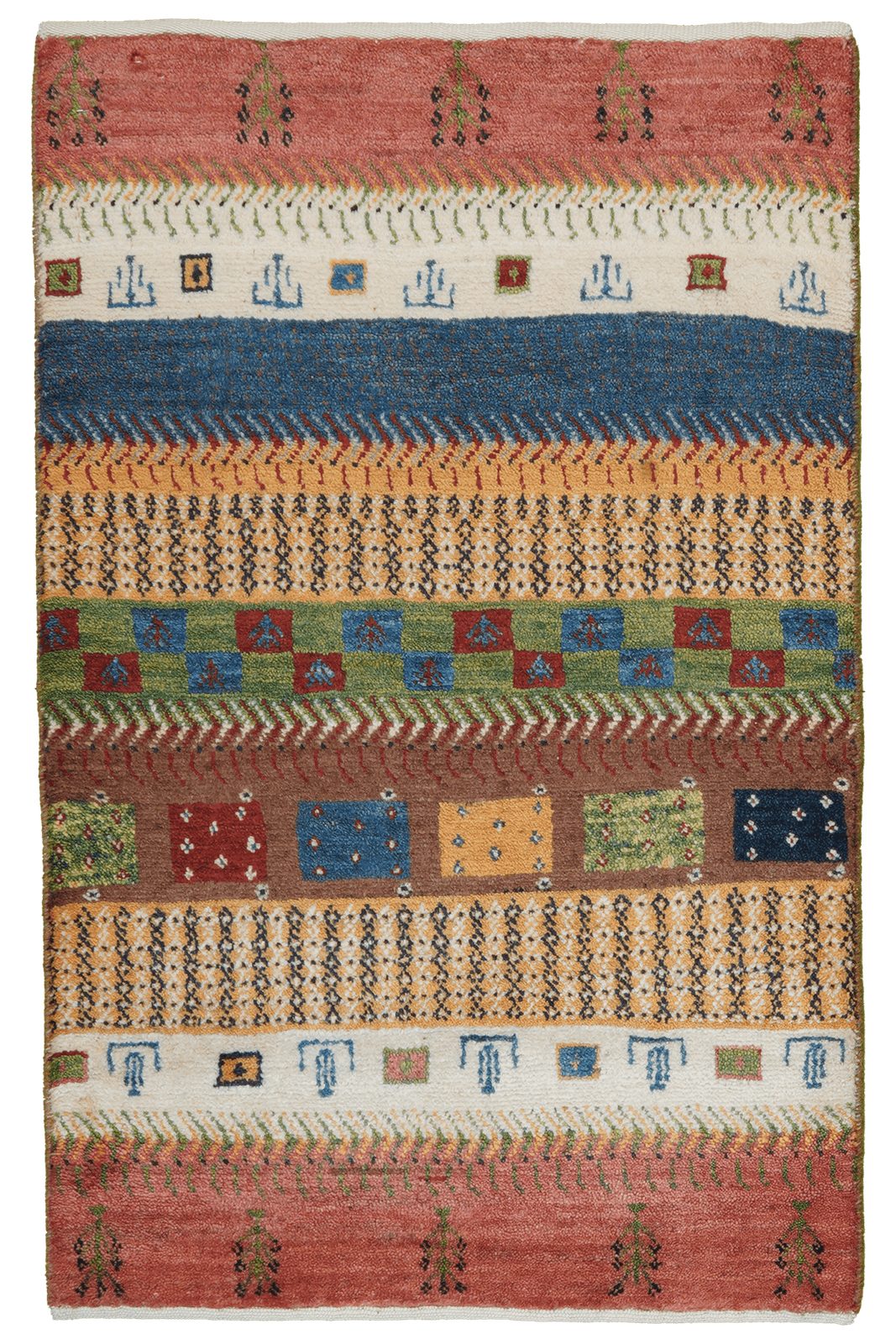 Looma Hochflor-Teppich Gabbeh Sonnat 97x61cm, rechteckig, Höhe: 15 mm, Sonnat, Schurwolle, Unikat