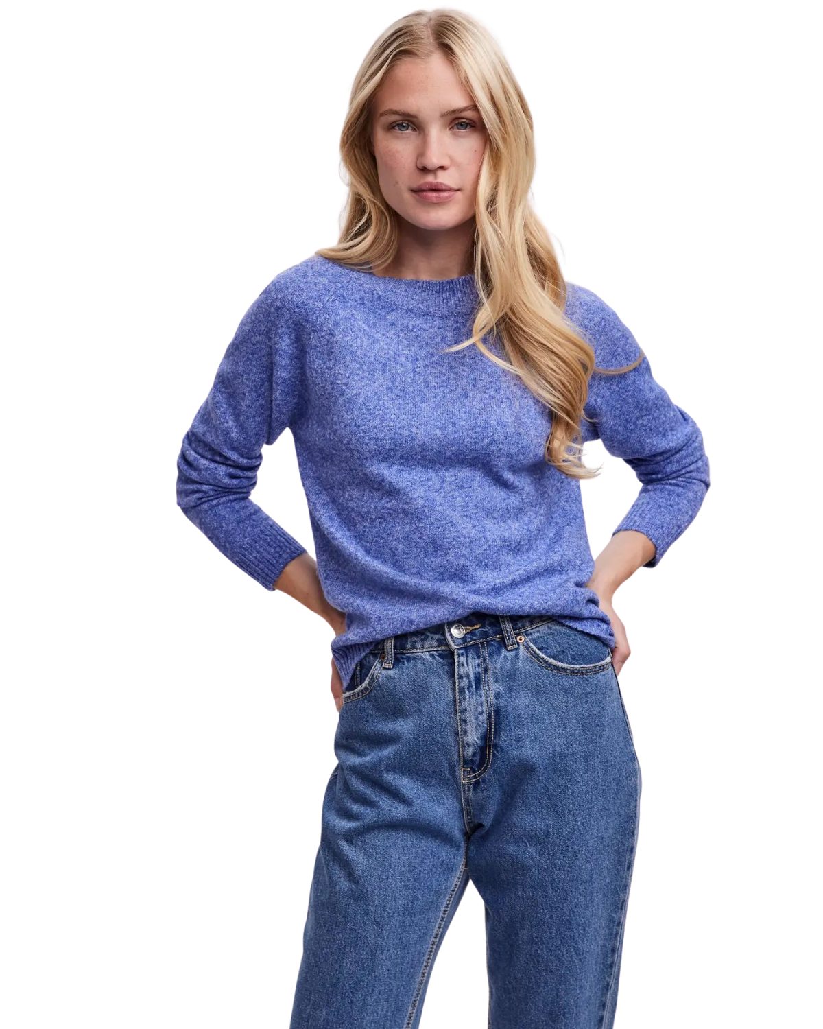 Vero Moda Strickpullover Rundhals Langarm Basic Pulli