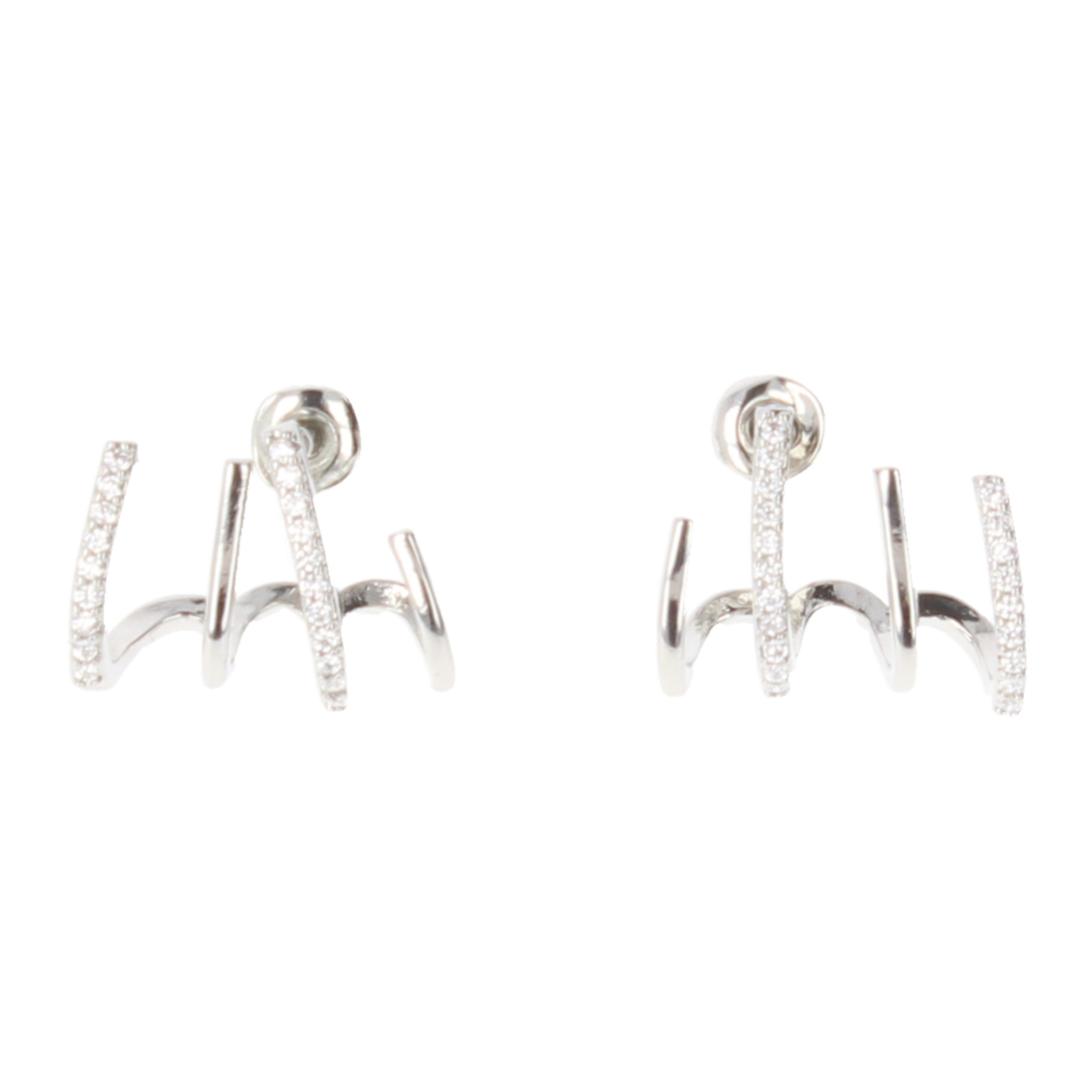 wildbloomdesign Ohrring-Set Ohrringe Ohrschmuck mit Glitzersteinchen Gold oder Silber