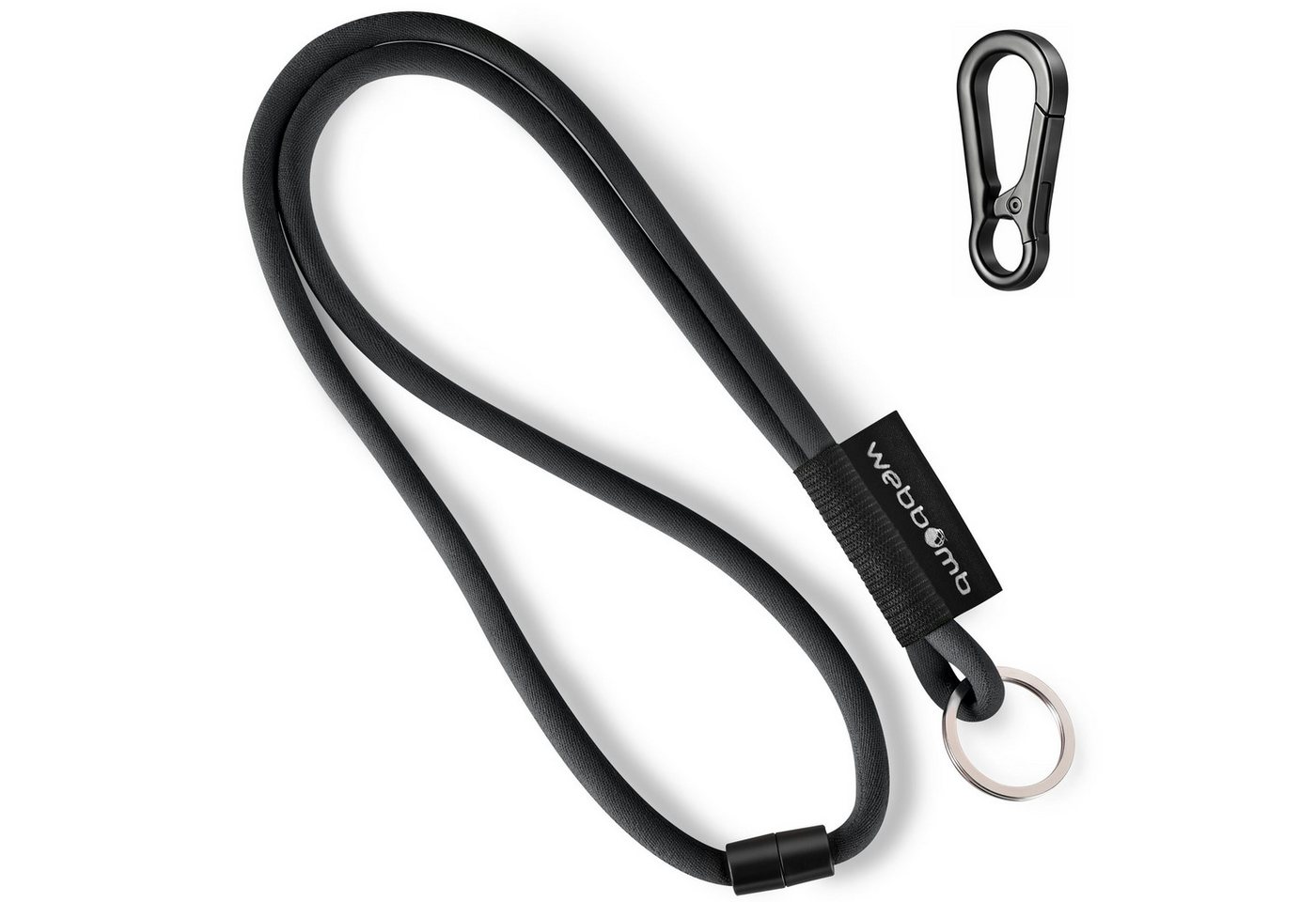 WEBBOMB Schlüsselanhänger Lanyard Tubular Schlüsselband mit Karabiner + Schlüsselring keychain