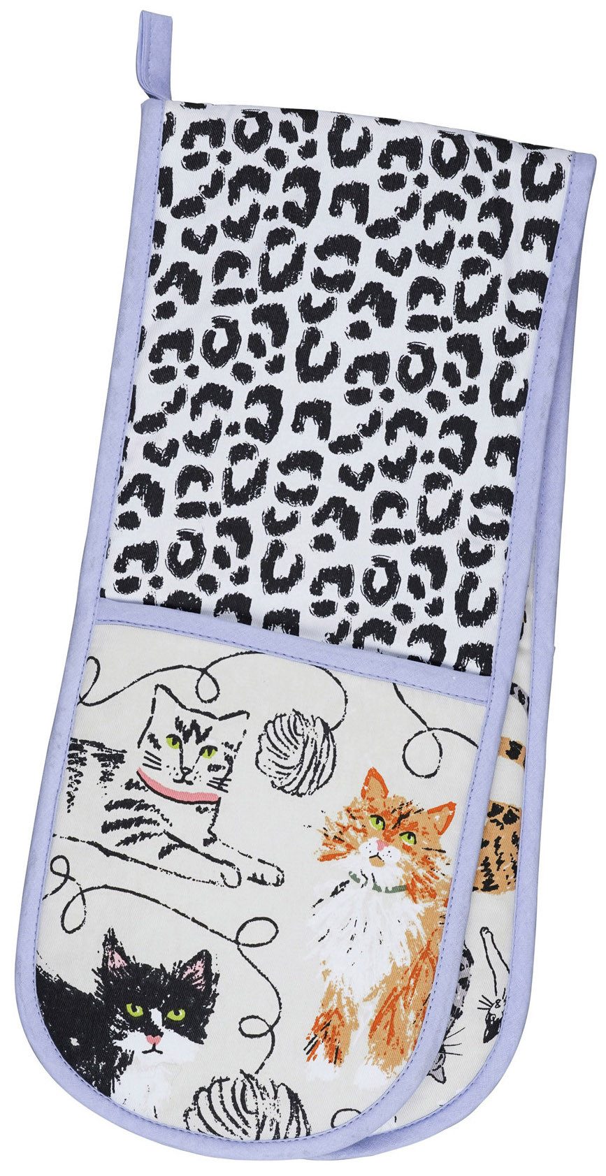 Ulster Weavers Topfhandschuhe Feline Friends, (Set, 1-tlg., bestehend aus 1x doppelten Ofenhandschuh), doppelter Ofenhandschuh, wattiert, Größe:ca.18x88 cm