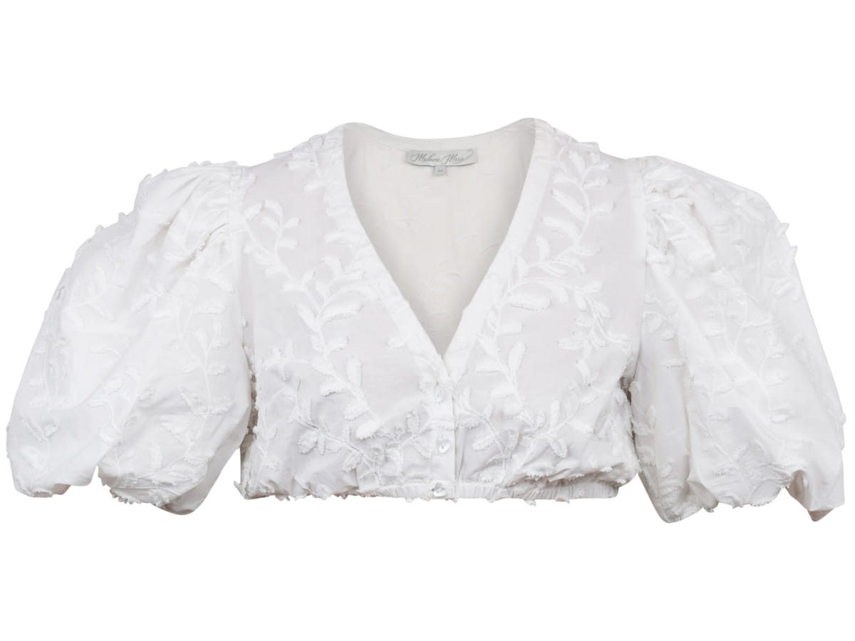 Madame Marie Dirndlbluse Dirndlbluse Isalda weiß