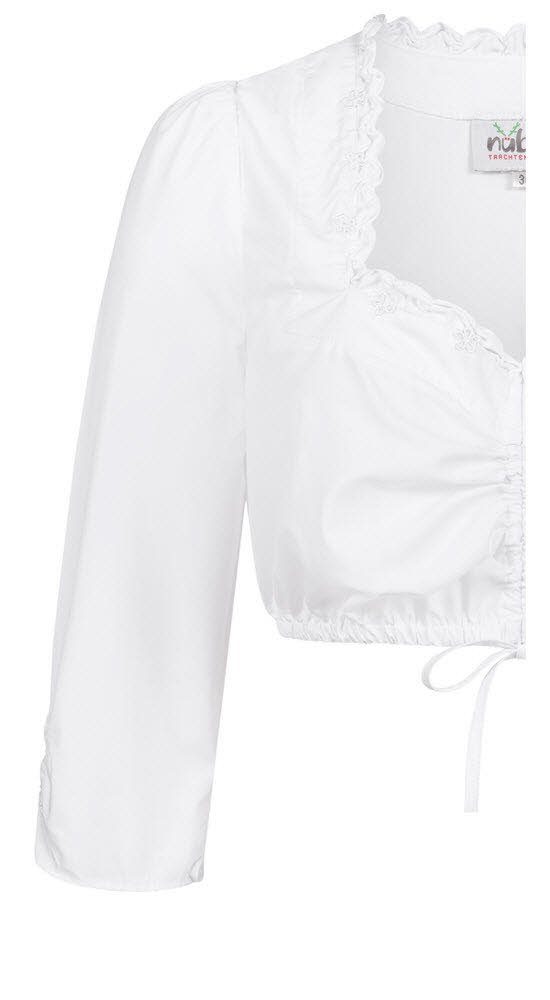 Nübler Dirndlbluse Dirndlbluse 3/4 Arm Isabel in Weiß von Nübler