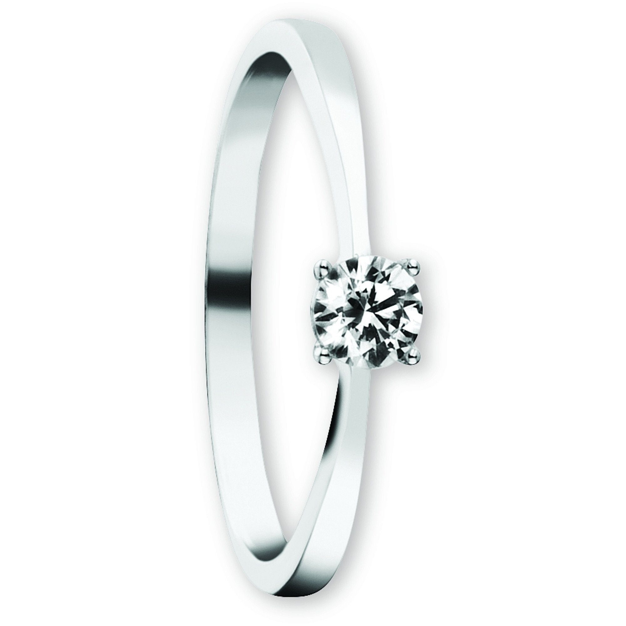 ONE ELEMENT Goldring Zirkonia Ring aus 333 Weißgold Zirkonia Ring aus 333 Weißgold, Ihr persönliches Symbol – liebevoll gearbeitet für jeden Tag