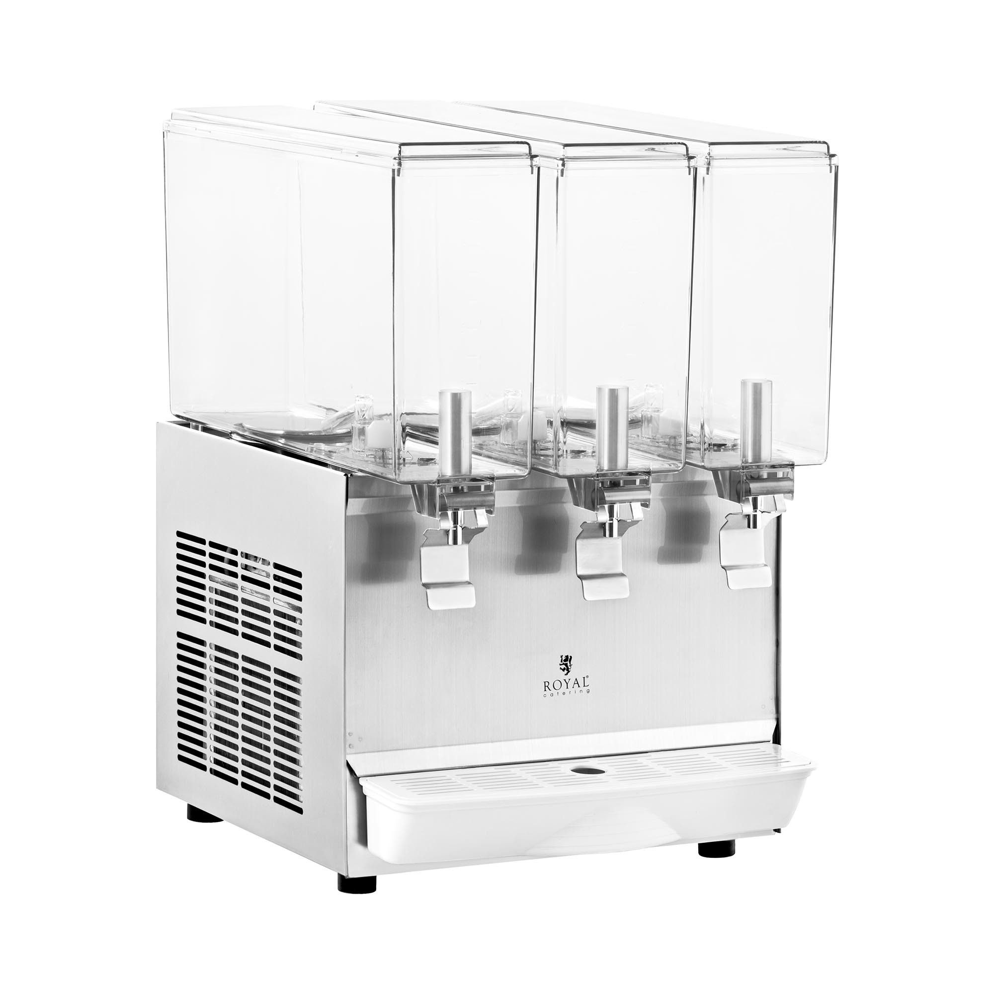 Royal Catering Getränkespender 3 x 10 L Saftspender Saftdispenser Gastro Kühlsystem Kunststoff, verschiedene Größen