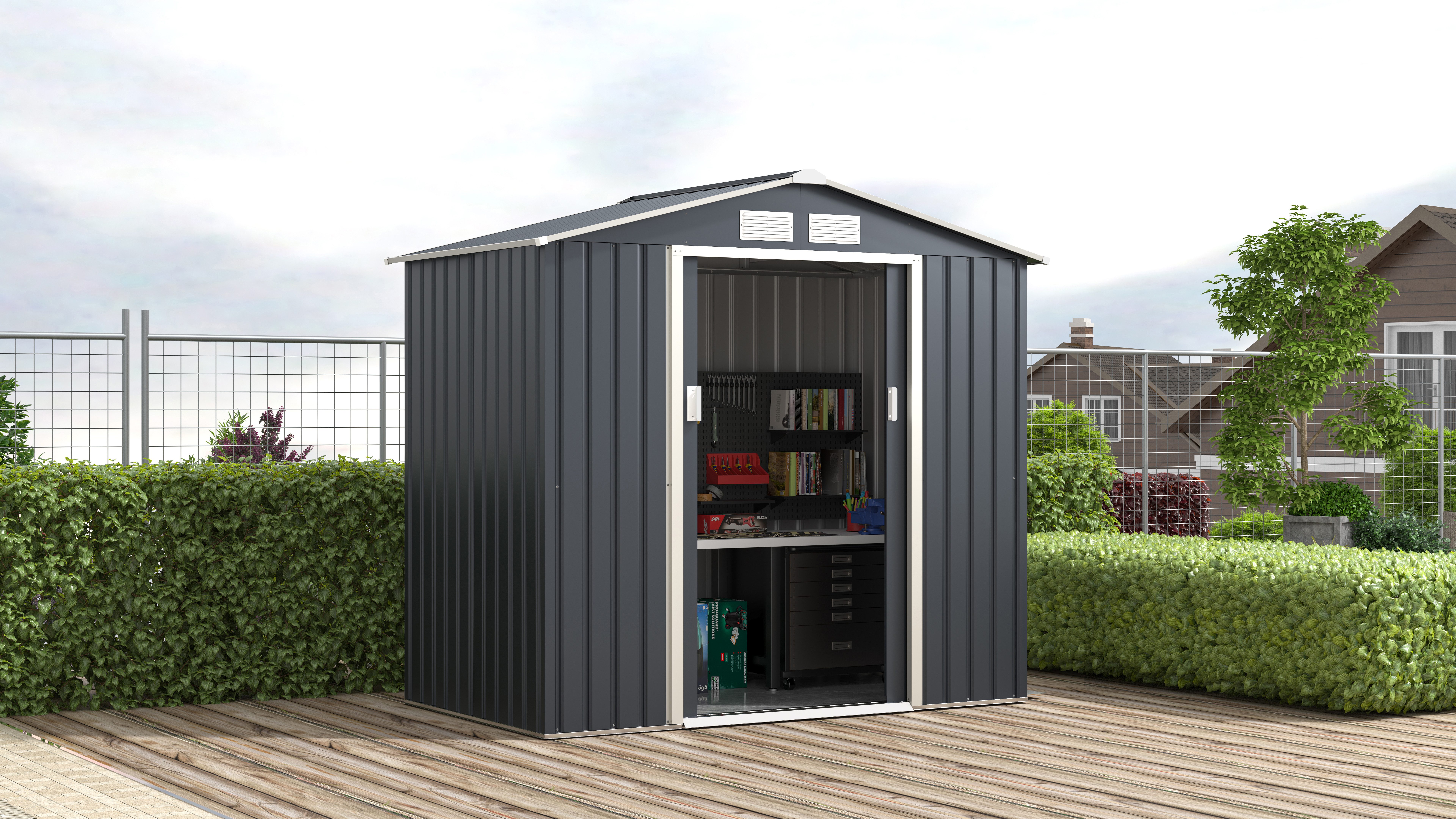 KONIFERA Gerätehaus Burgos, BxT: 213x131 cm, wetterfest und langlebig, nahe günstig online kaufen