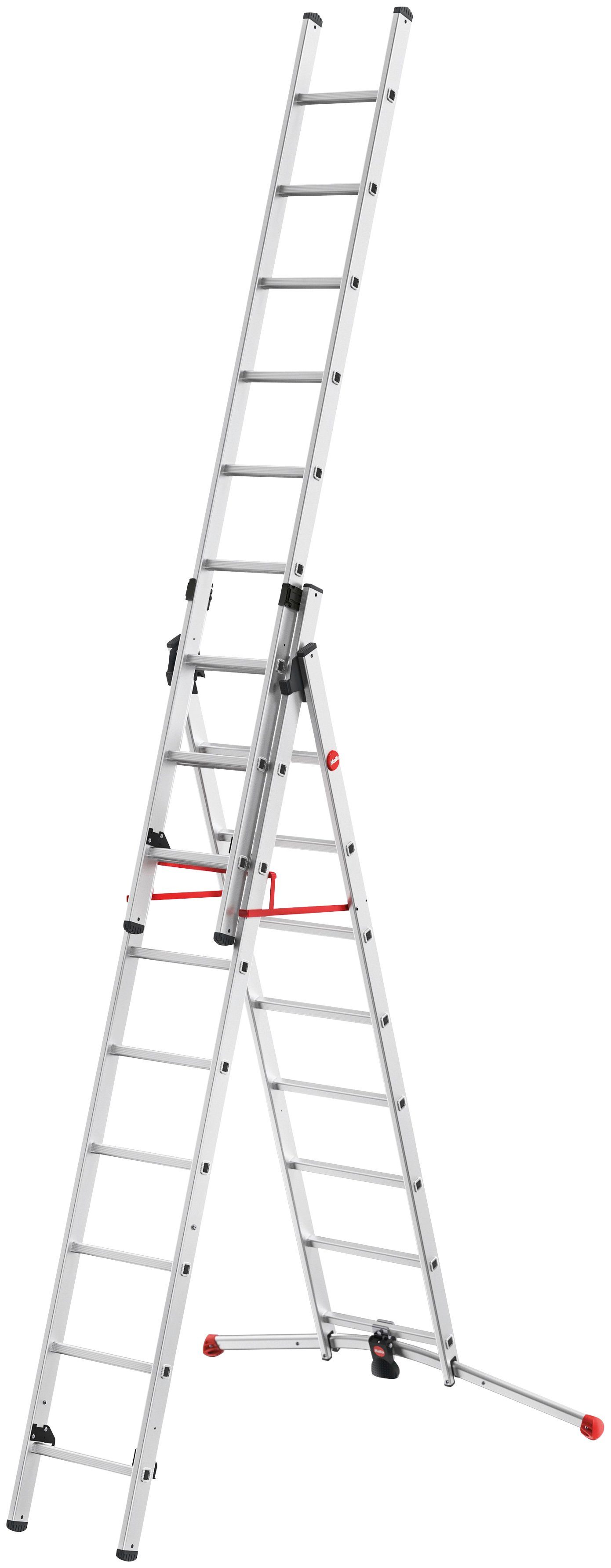 Hailo Anlegeleiter S100 ProfiLOT, Aluminium Kombileiter 3-teilig 2x9 + 1x8 günstig online kaufen