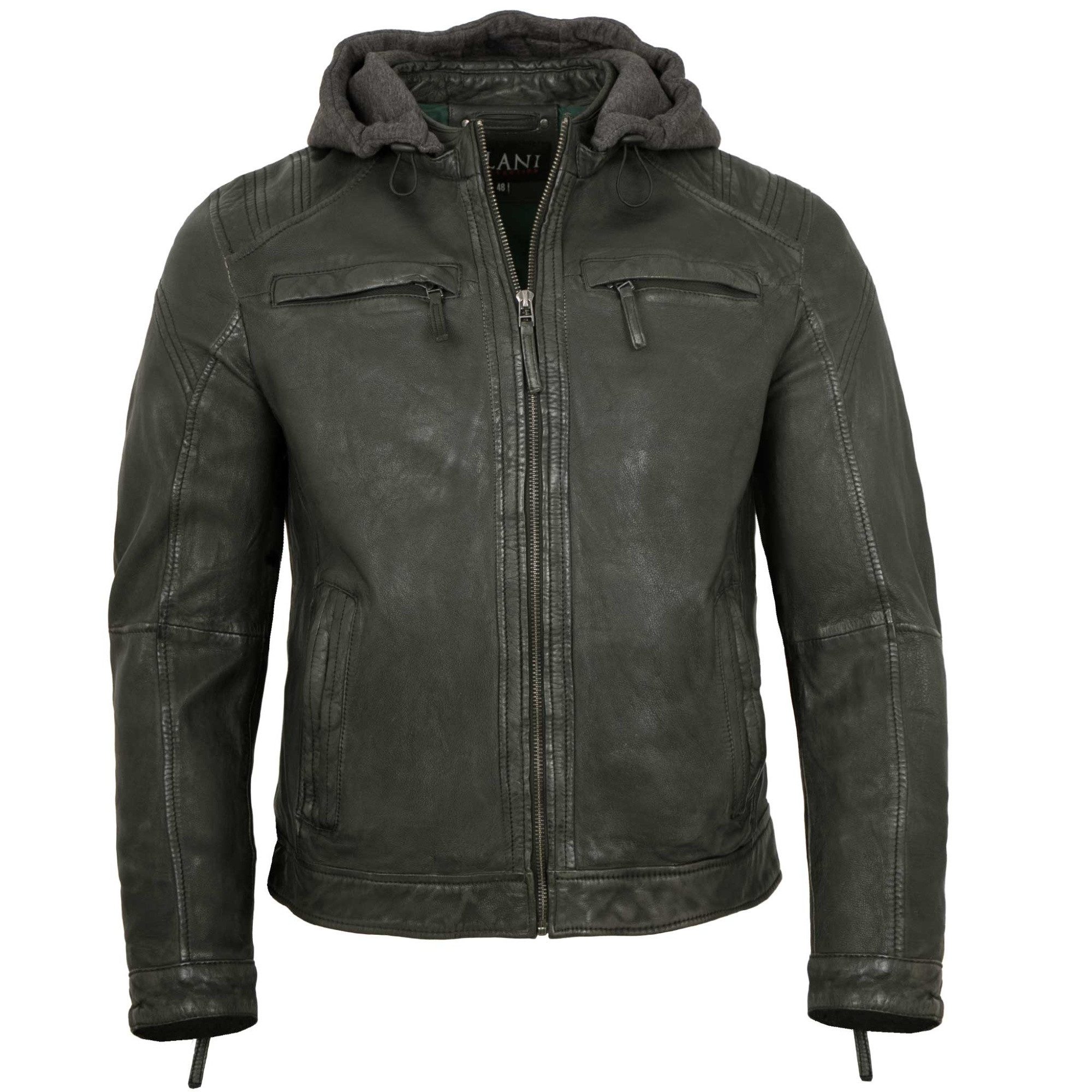 Jilani Lederjacke Sandoko Jilani Collection - Herren Lederjacke Kapuze Lamm günstig online kaufen
