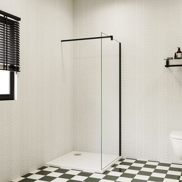 duschspa Duschwand 6mm 185cm ESG Nano Glas Seitenwand Walk in Dusche Trennwand, Einscheibensicherheitsglas, Sicherheitsglas, (Set), Glas, Nano Glas