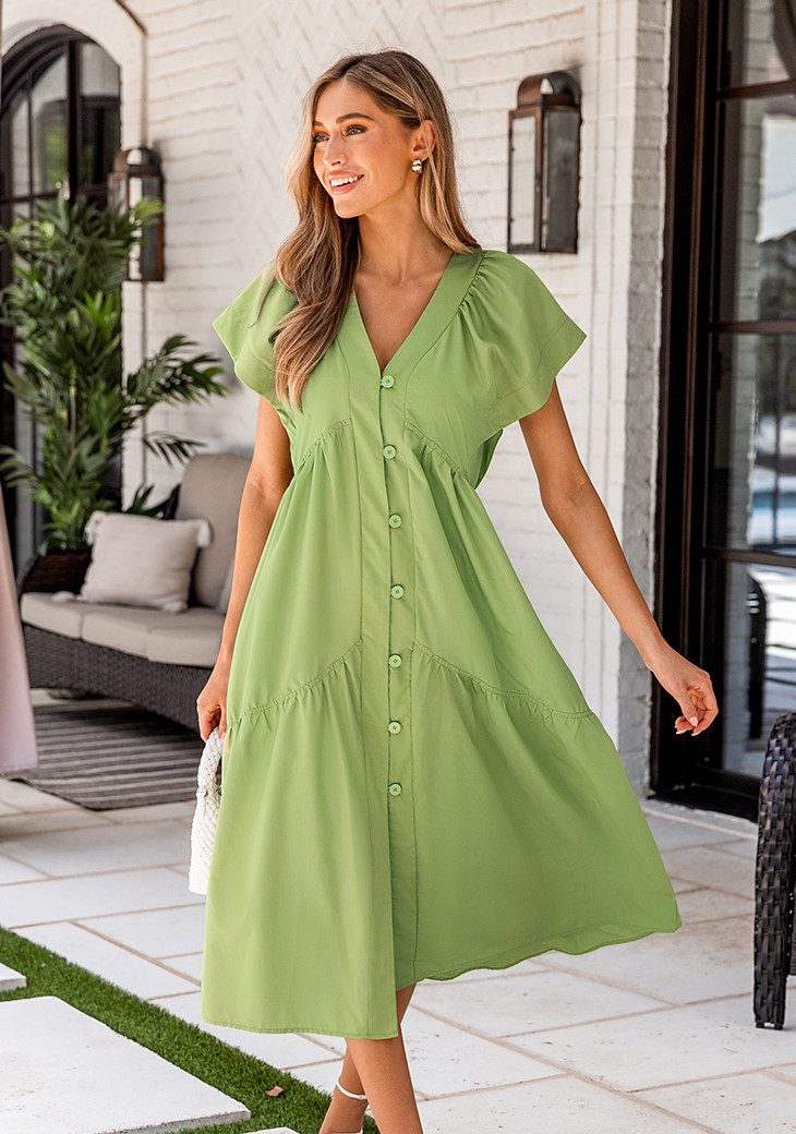 Cupshe Midikleid Midikleid mit ausgestellten Ärmeln günstig online kaufen