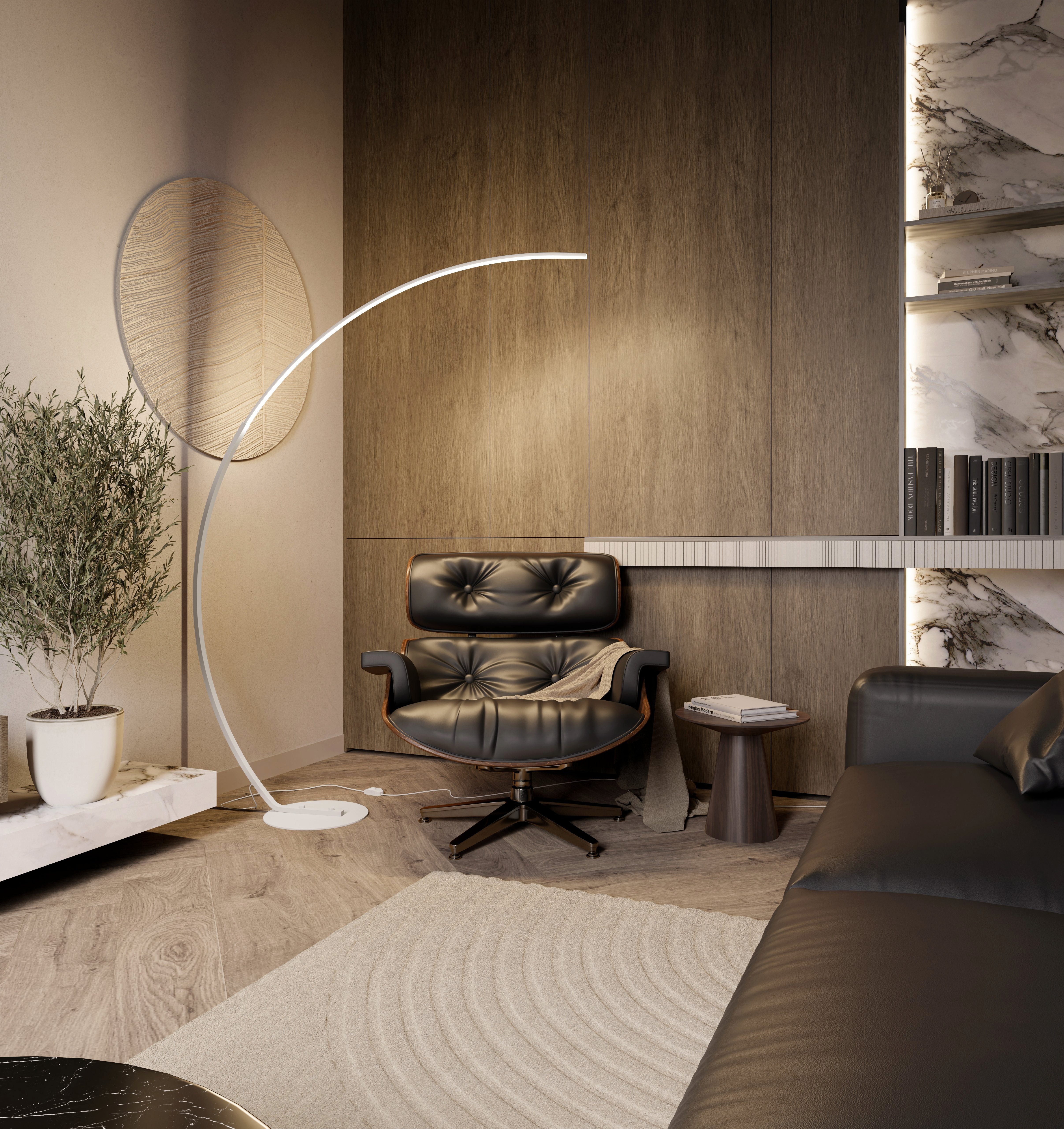 Neona LED Stehlampe ICARUS Weiß, LED fest integriert, Warmweiß