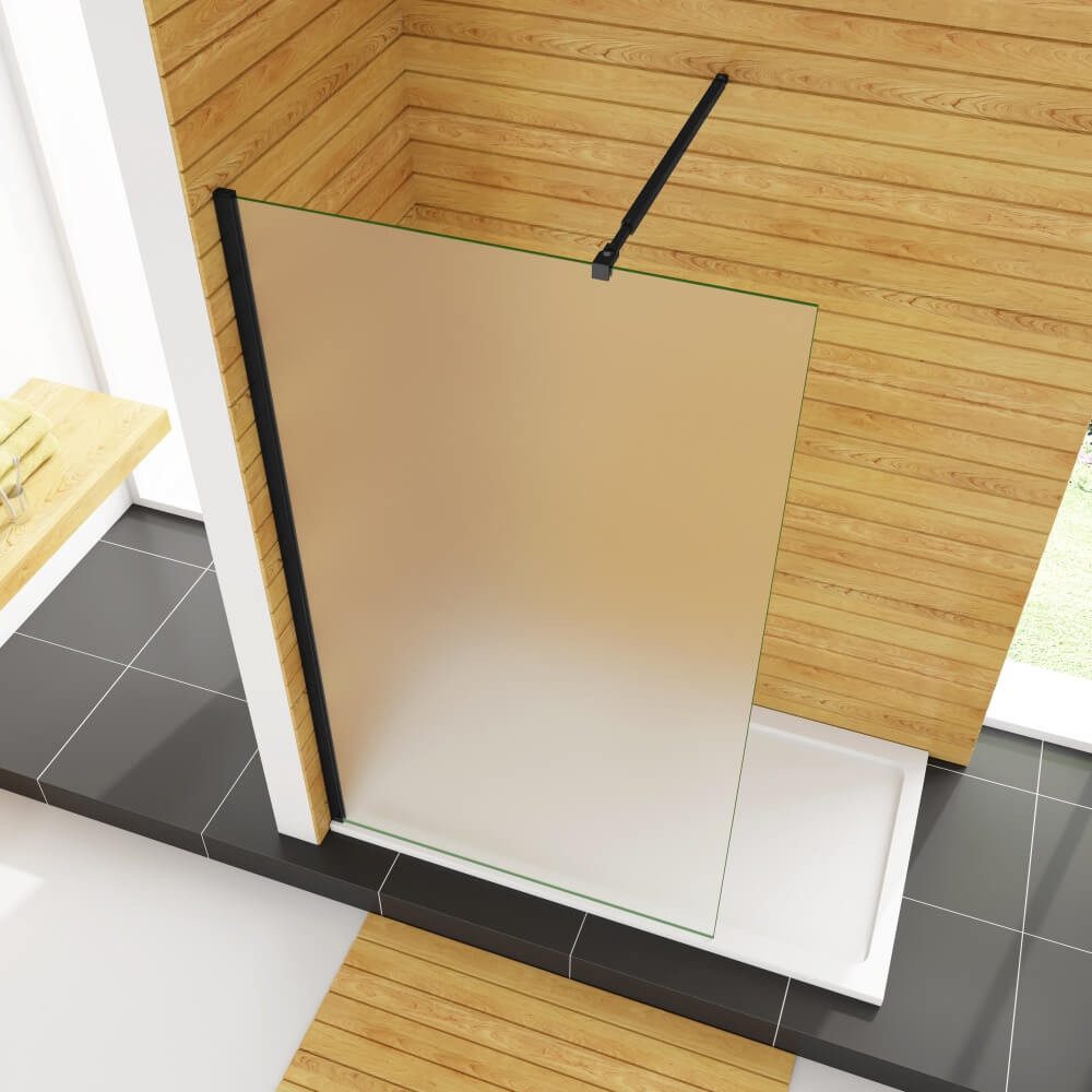AICA Duschwand H:200cm 10mm ESG Milchglas Sicherheitsglas Walk in Dusche, Einscheibensicherheitsglas,Sicherheitsglas, Milchglas – Bild 2 von 5