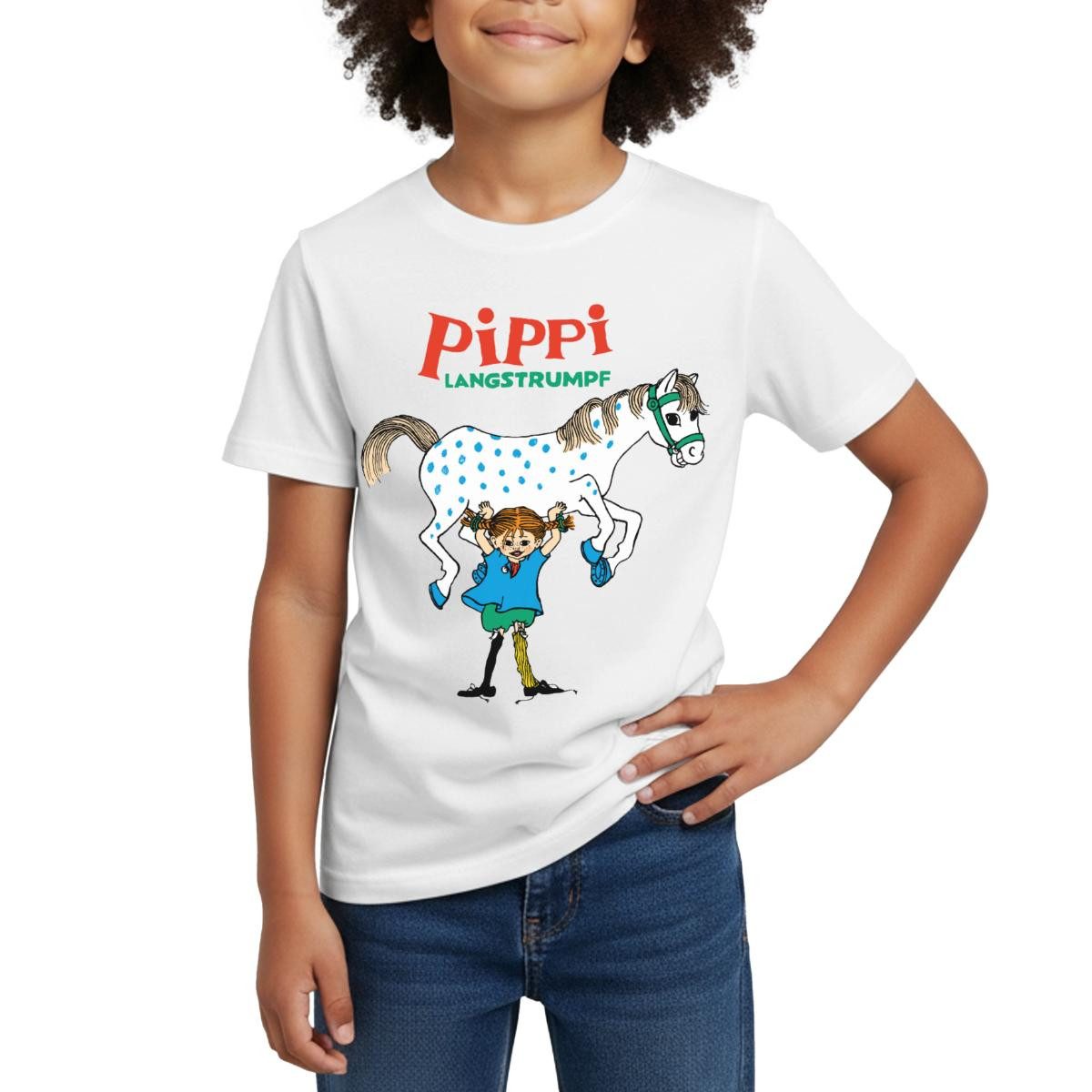 T-Shirt Pippi Langstrumpf Pippi Hebt Kleiner Onkel Kinder T-Shirt