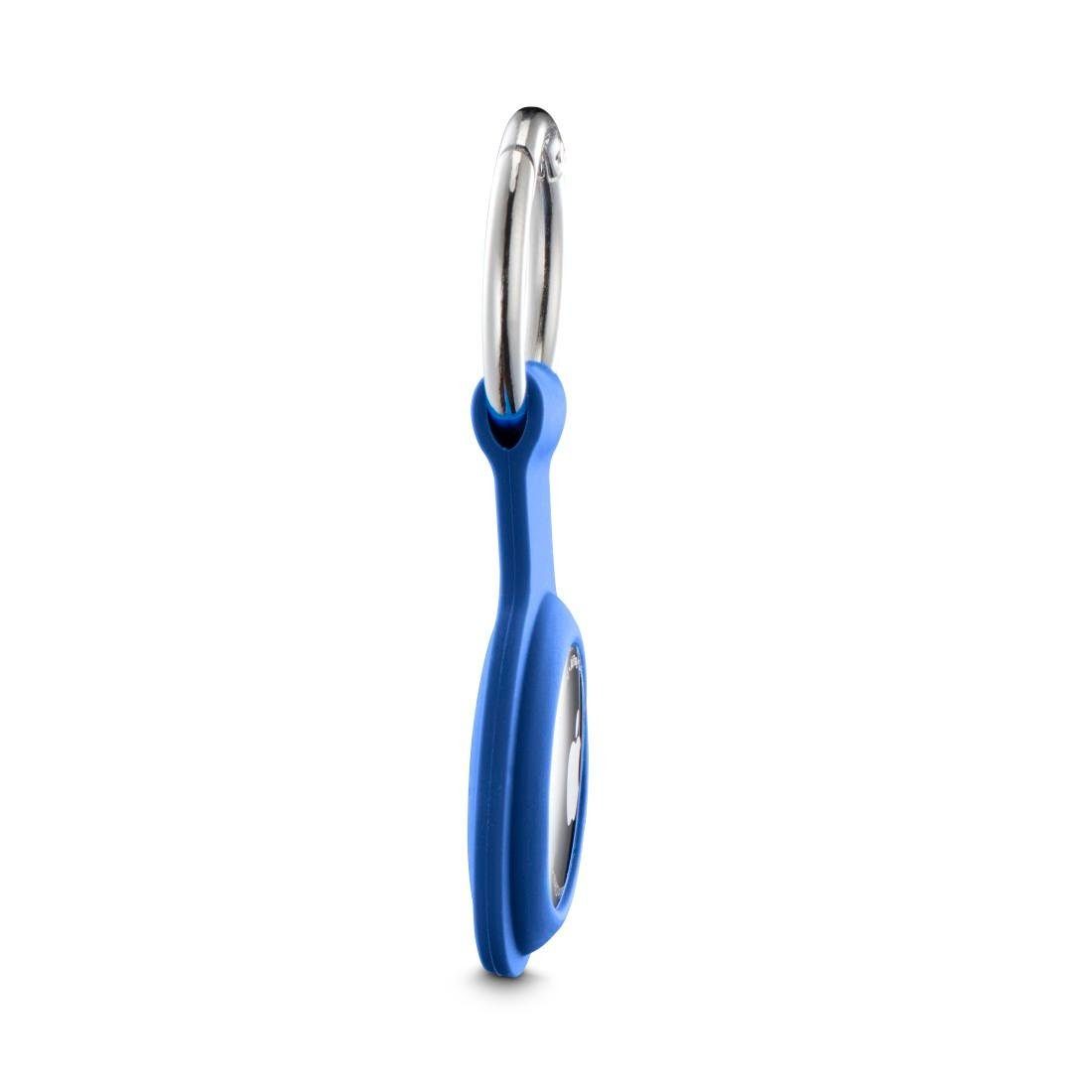 Hama Schlüsselanhänger Edge Protector blau Schutzhülle Karabiner für Silikon, mit aus Apple AirTag