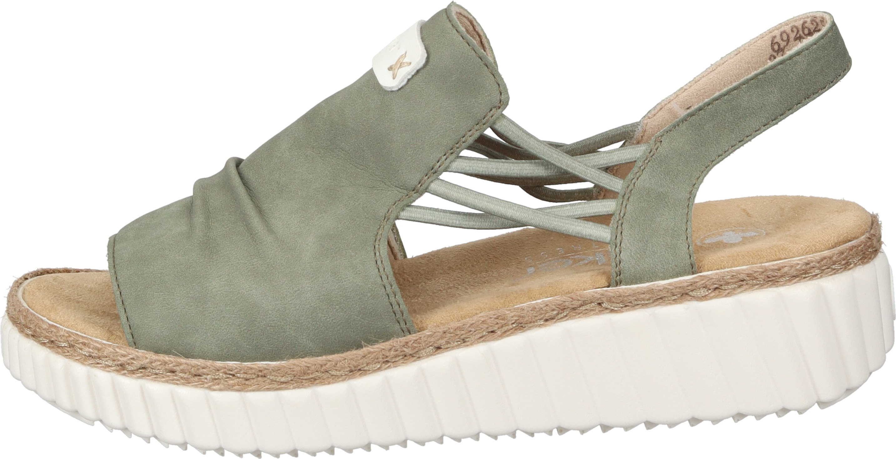 Rieker Plateausandale, Keilsandalette, Sommerschuh mit Juterahmen günstig online kaufen