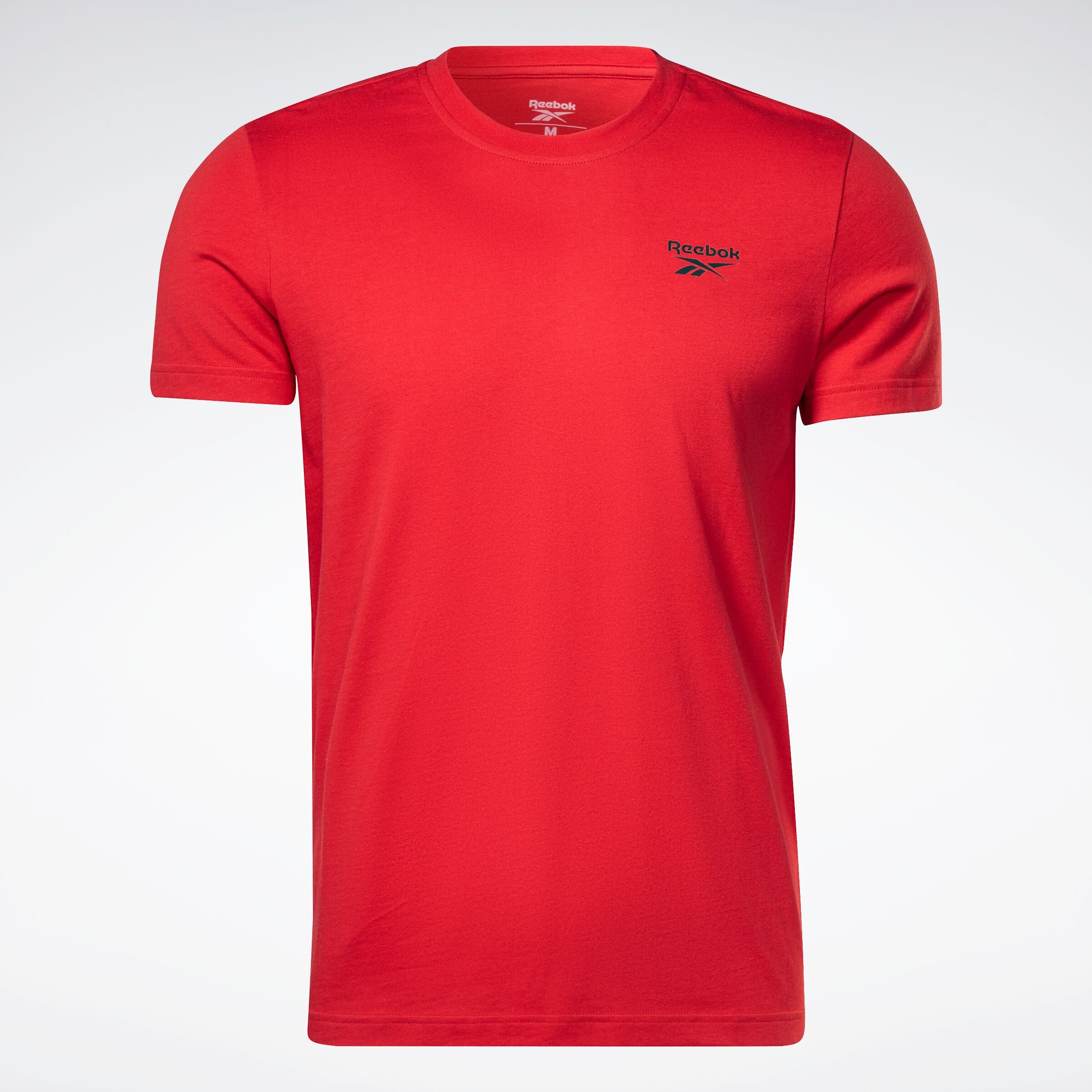 Reebok T-Shirt IDENTITY SMALL LOGO TEE mit Rundhalsausschnitt, Kurzarm, aus Baumwolle, auch in großen Größen