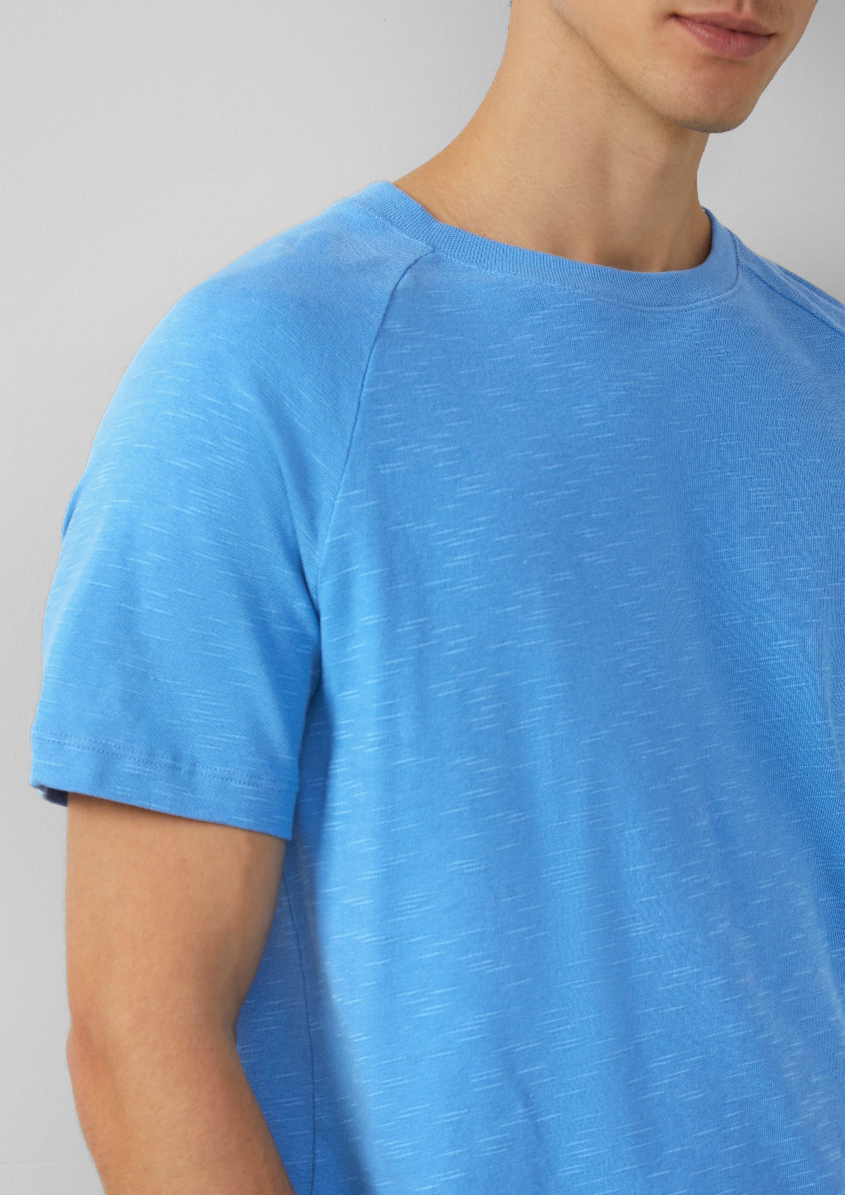 s.Oliver Kurzarmshirt Raglan-Shirt mit Flammgarnstruktur günstig online kaufen