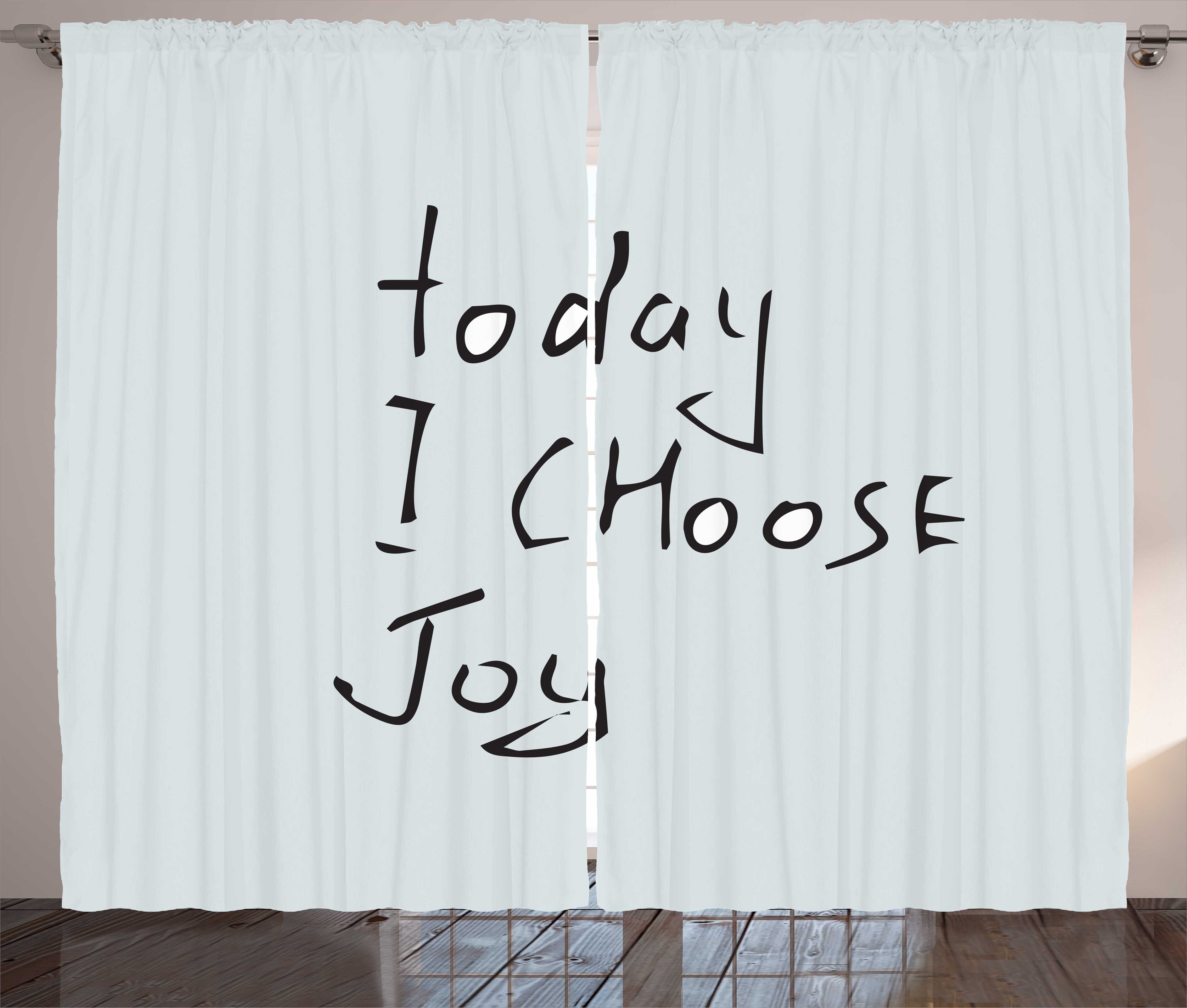 Gardine Schlafzimmer Kräuselband Vorhang mit Schlaufen und Haken, Abakuhaus, wählen Sie Joy Die Wahl Was Wise ist