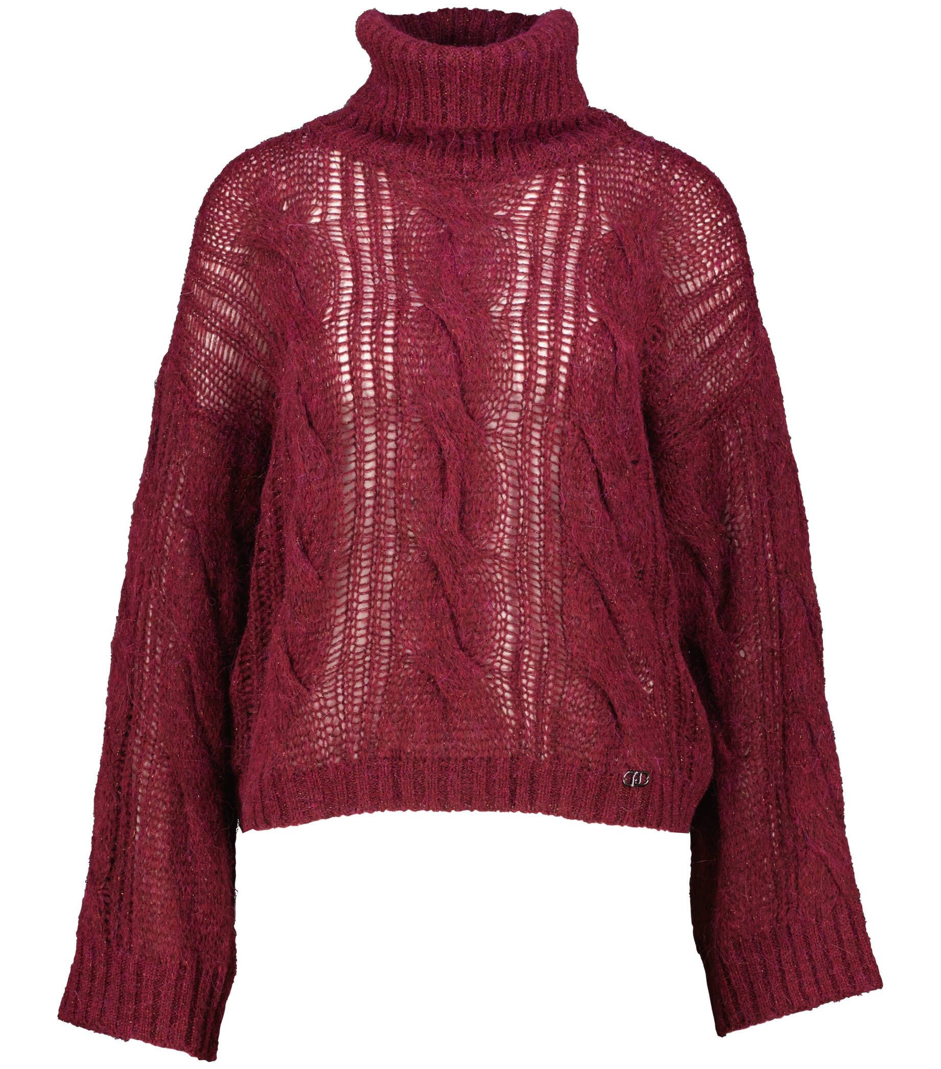 Strickpullover Damen Strickpullover mit Zopfmuster