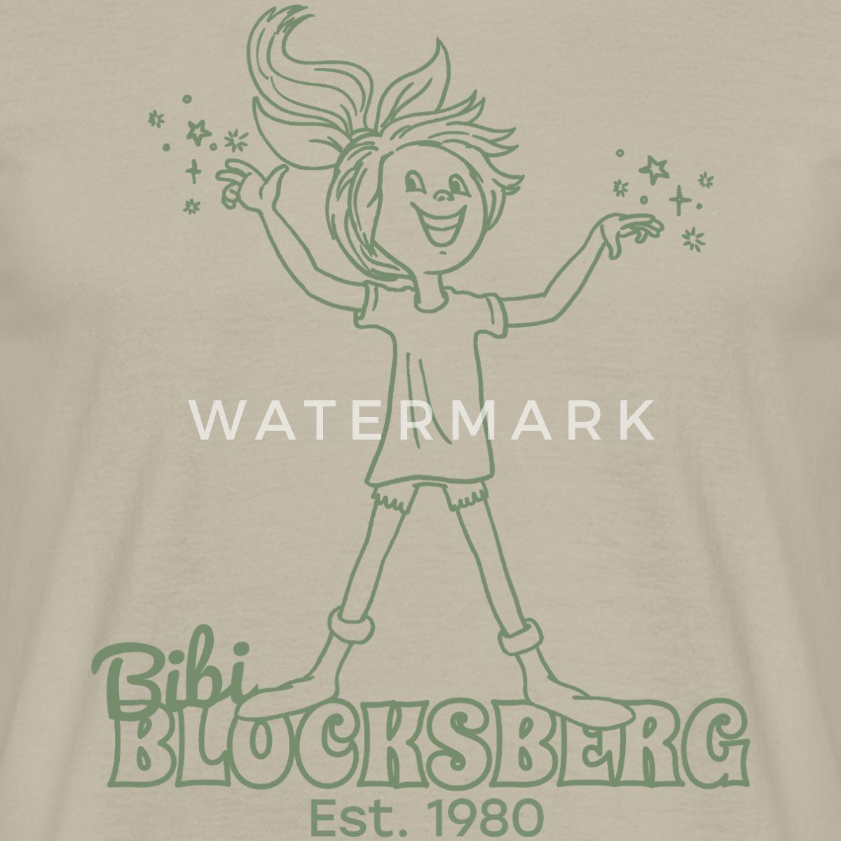 Spreadshirt T-Shirt Bibi Blocksberg Est. 1980 Männer T-Shirt (1-tlg)