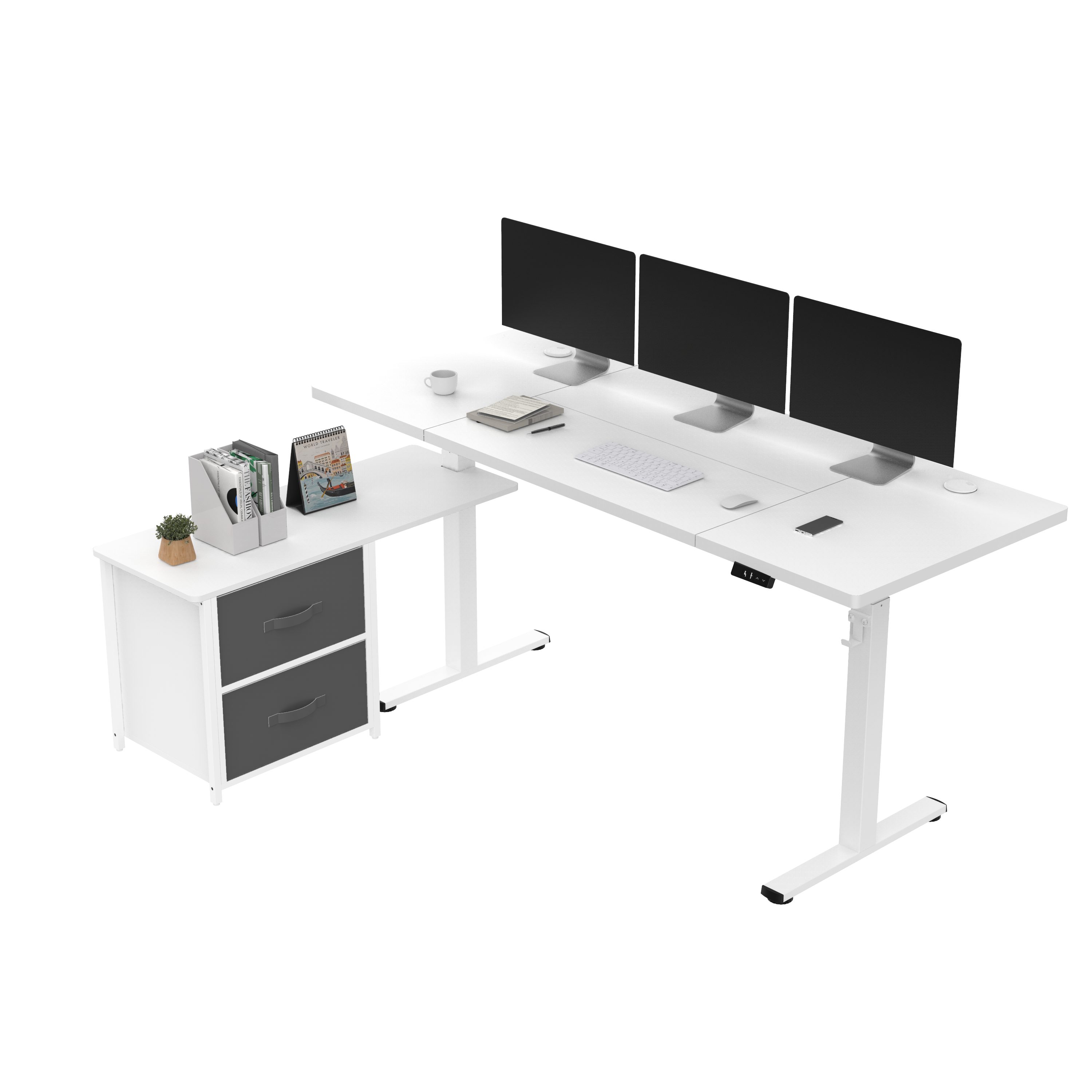 FLEXISPOT Schreibtisch Höhenverstellbarer Schreibtisch mit Seitenschublaben günstig online kaufen