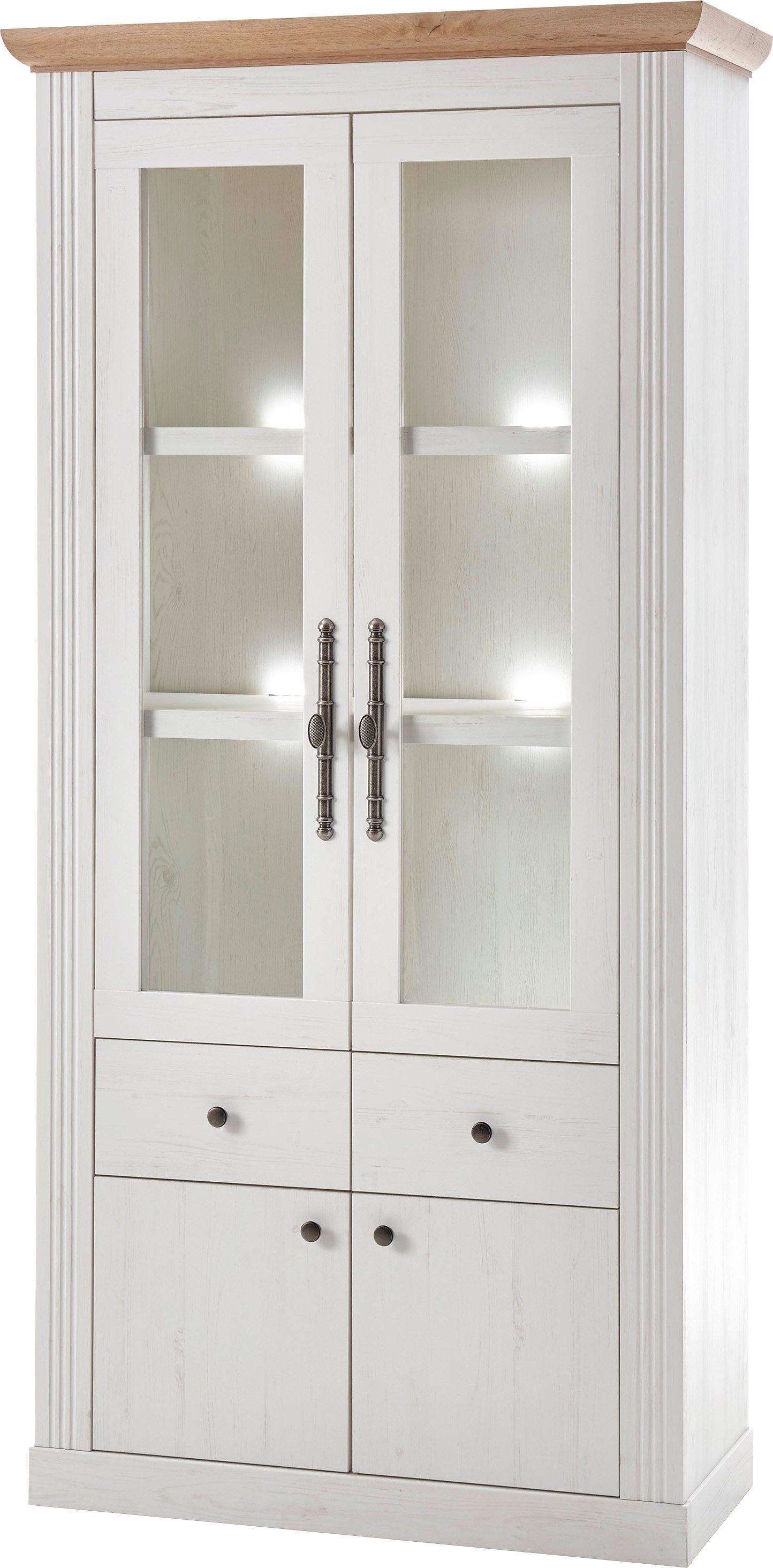 Pinie by Dekor Dekor, Eiche affaire Dekor Landhausstil, Wotan Weiss Pinie Vitrine Home | Westminster exclusiv im Applikation romantischen Weiss