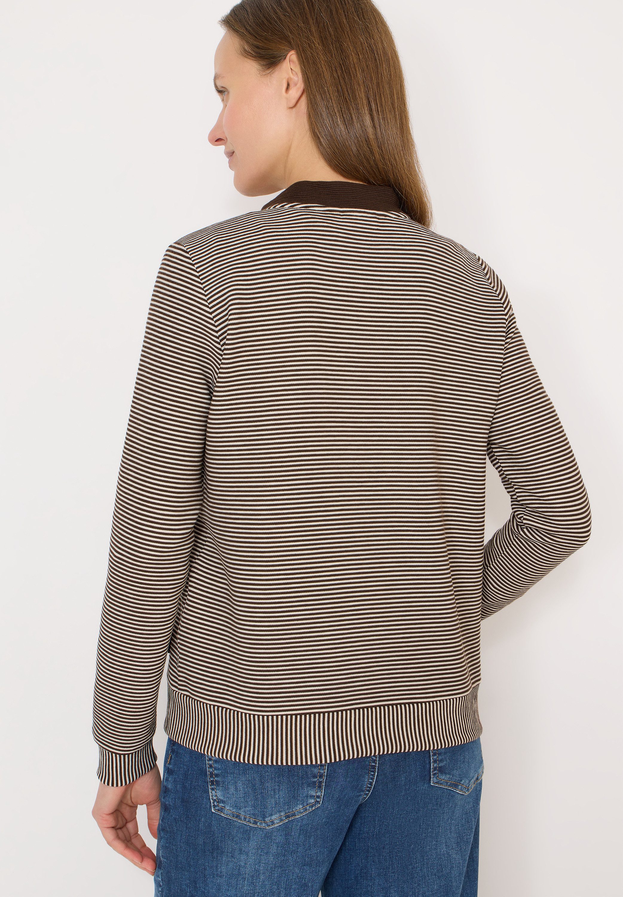 CECIL Sweatjacke mit Ottomanstruktur