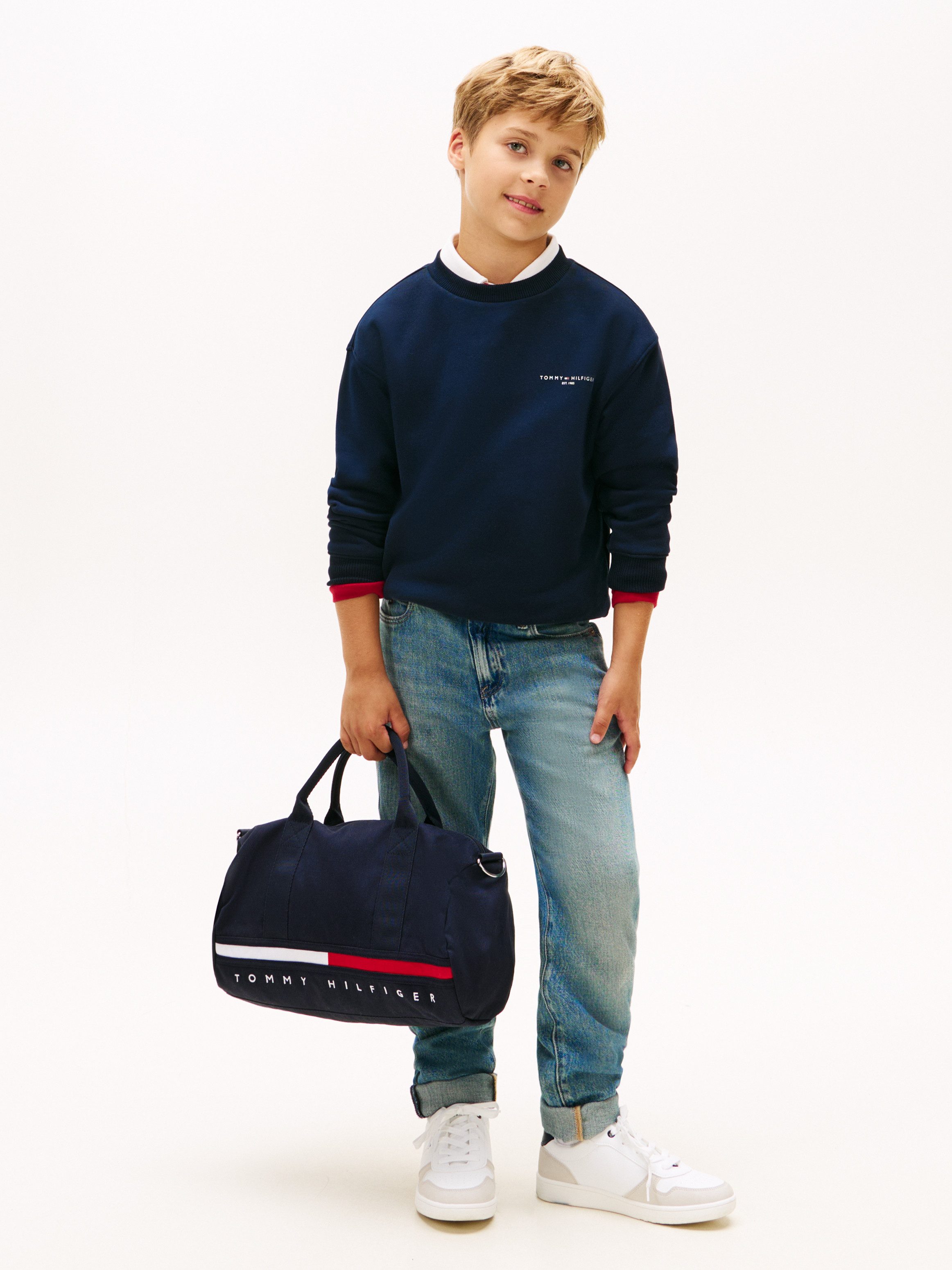 Tommy Hilfiger Sweatshirt MINI CORP C-NECK Kinder bis 16 Jahre, für Jungen und Mädchen, regular fit