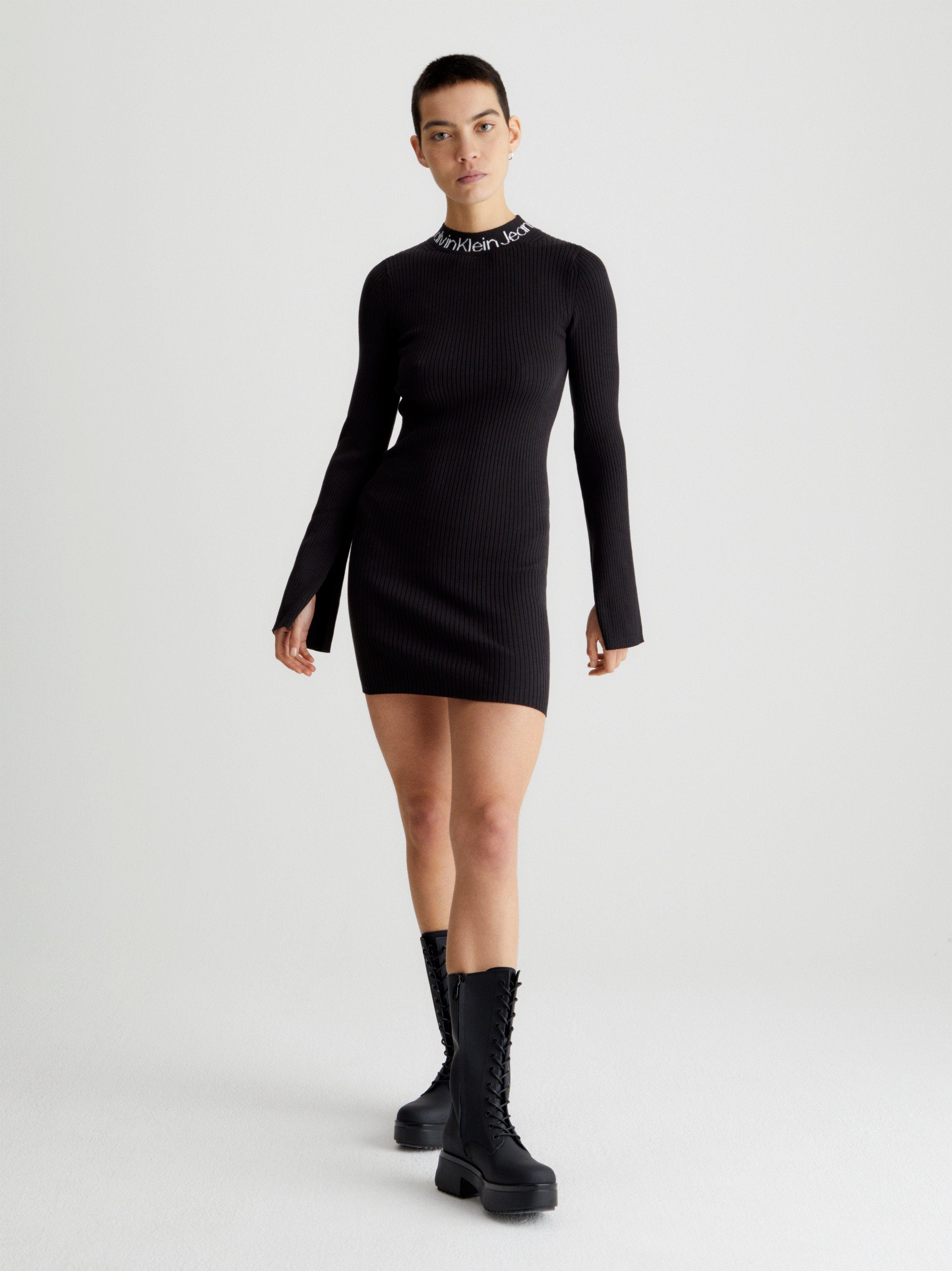 Calvin Klein Jeans Strickkleid LOGO INTARSIA günstig online kaufen
