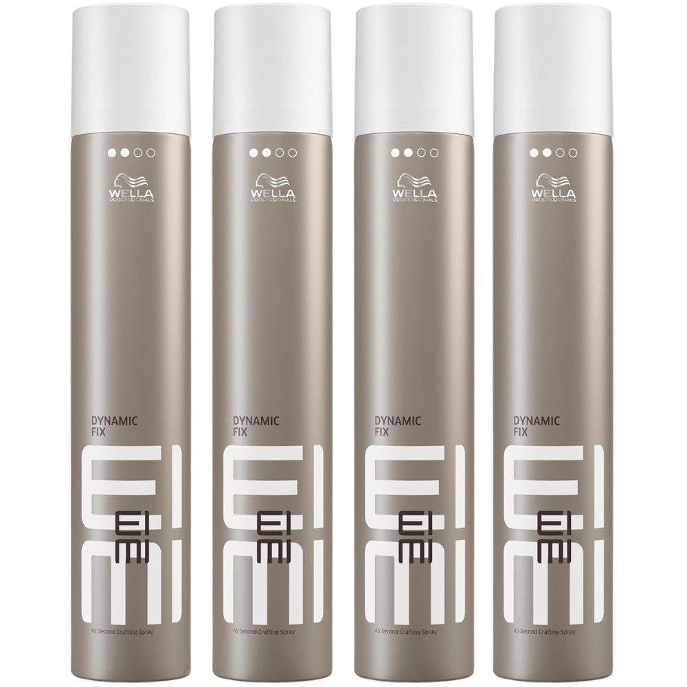 Wella Haarspray EIMI Dynamic Fix Haarspray 500ml flexibler Halt UV-Schutz 45 Sek, Spar-Set, 4er-Pack