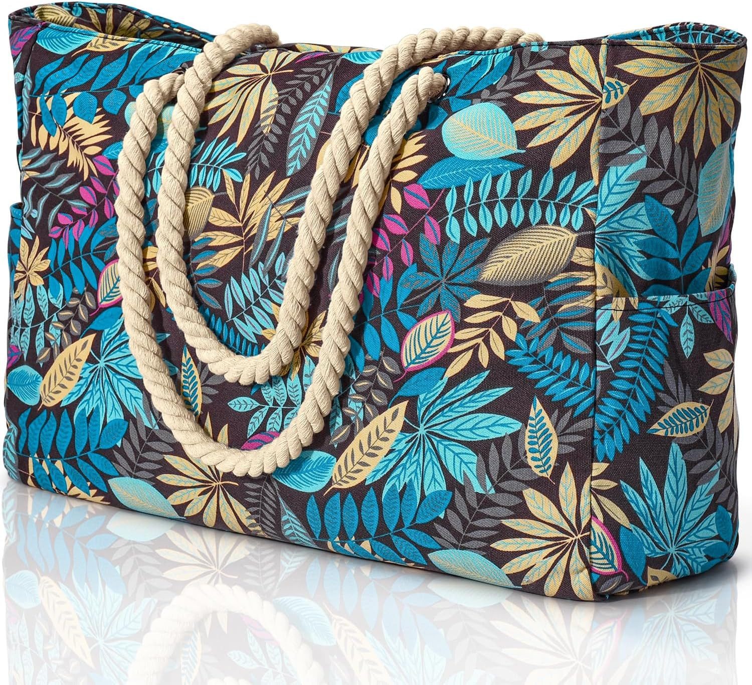 FELIXLEO Strandtasche "Strandtasche XXL Damen Faltbar mit Reißverschluss Tote Bag Einkauf (1-tlg)