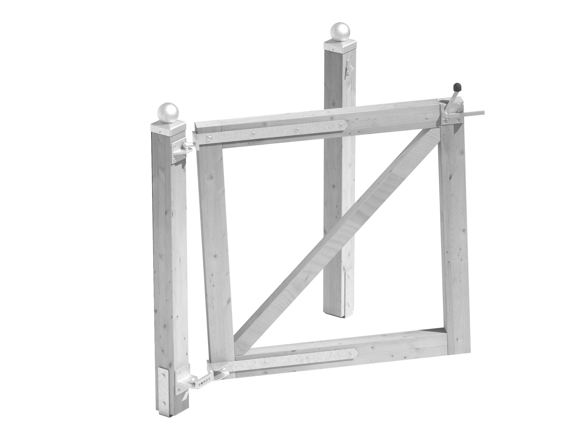 Alberts Zaun Alberts 219611 Hebetorbeschlag für Holztore, für unebene Geländeverläu, Alberts 219611 Hebetorbeschlag für Holztore für unebene Geländeverlä
