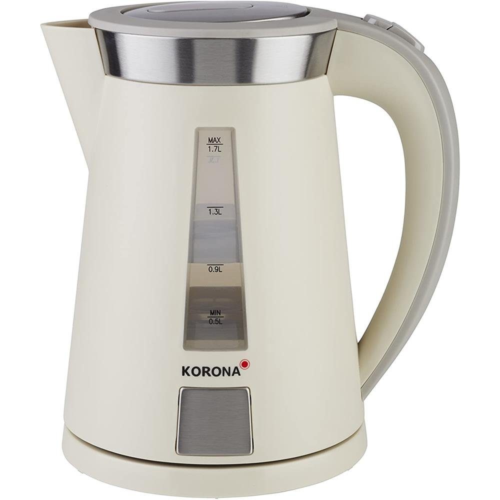 KORONA Wasserkocher leistungsstarker Moderner Wasserkocher, 1,7 l, 2200 W, 1,7 l 2200 W 20206 mit 360° Basisstation, LED-Beleuchtet