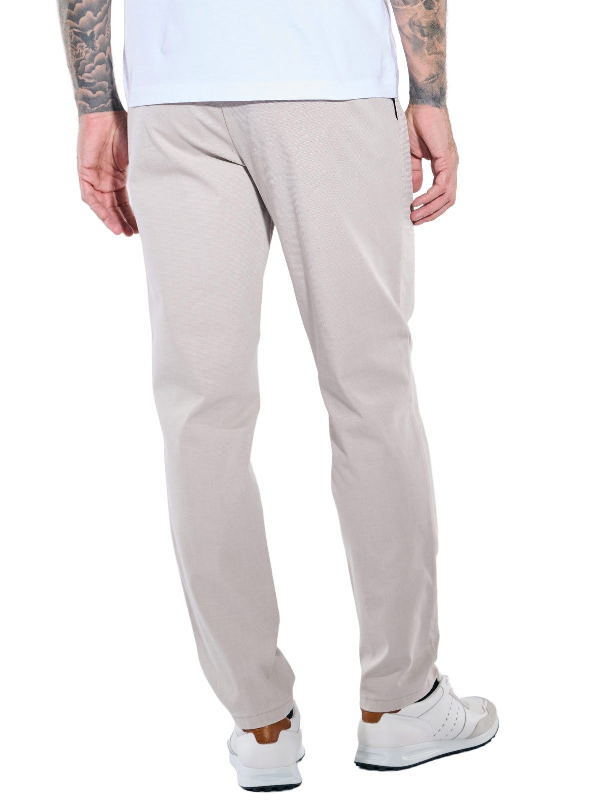 emilio adani Stoffhose Herren Modische Chino mit Bundfalten, Beige