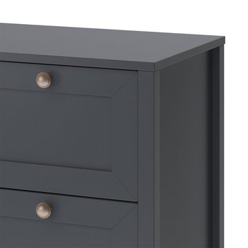 Vicco Kommode Wohnzimmerschrank Sideboard EWAN Anthrazit 80 cm