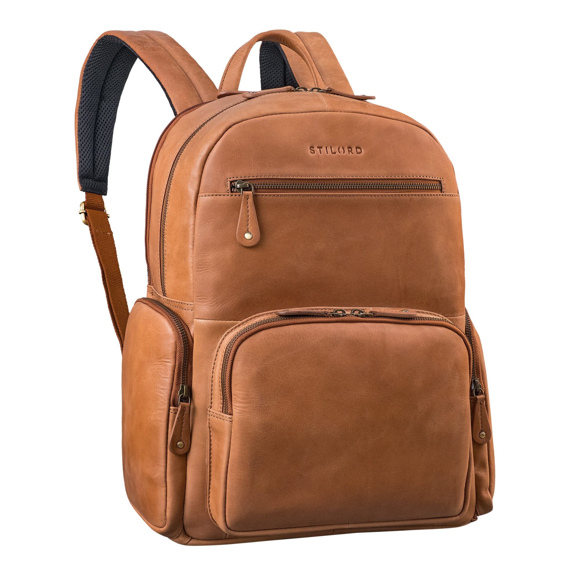 Notebookrucksack "Talvi" Großer Leder Rucksack Herren & Damen Laptop 15 - 17,3 Zoll
