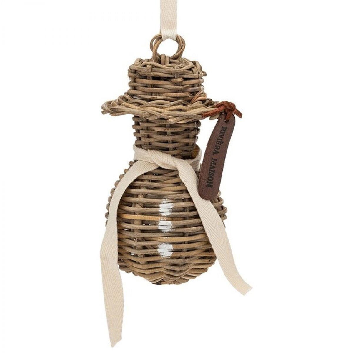 Rivièra Maison Christbaumschmuck Christbaumschmuck Schneemann Rustic Rattan günstig online kaufen