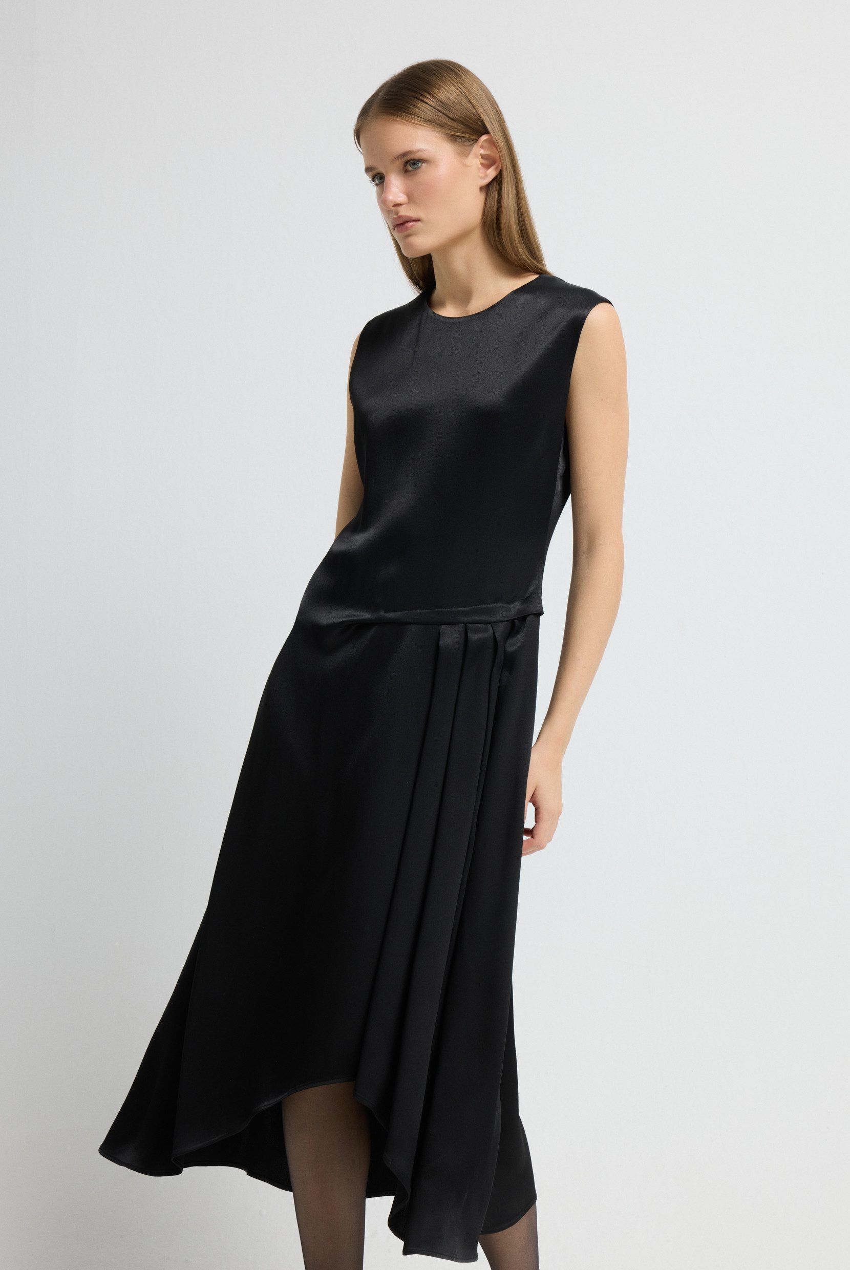 adL Jerseykleid Ärmelloses asymmetrisches Midikleid – Bild 5 von 5