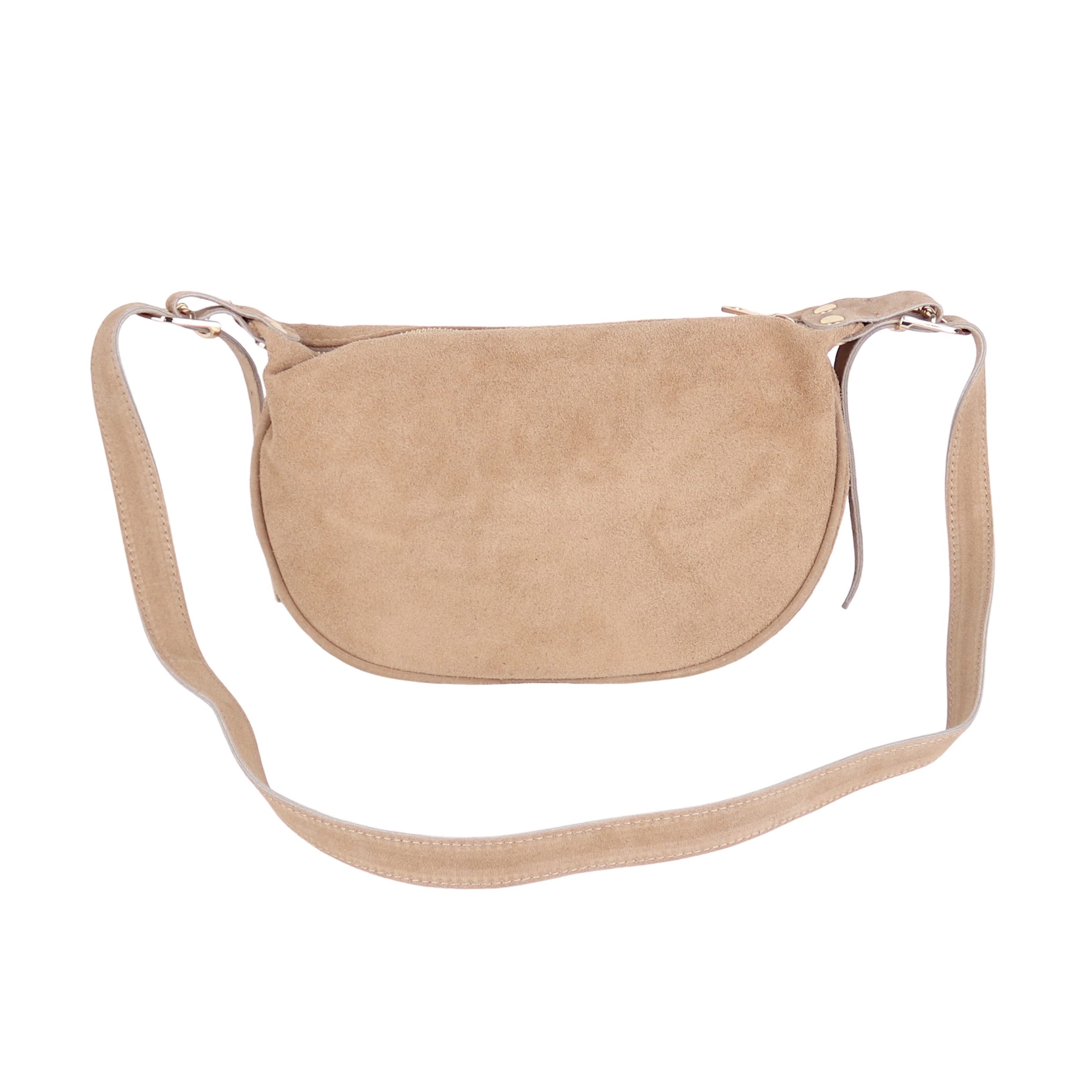 MIRROSI Umhängetasche Damen Crossbody Bag, Wildleder Echtleder Made In Italy, Mittelgroße Damen Tasche 26x16x10cm