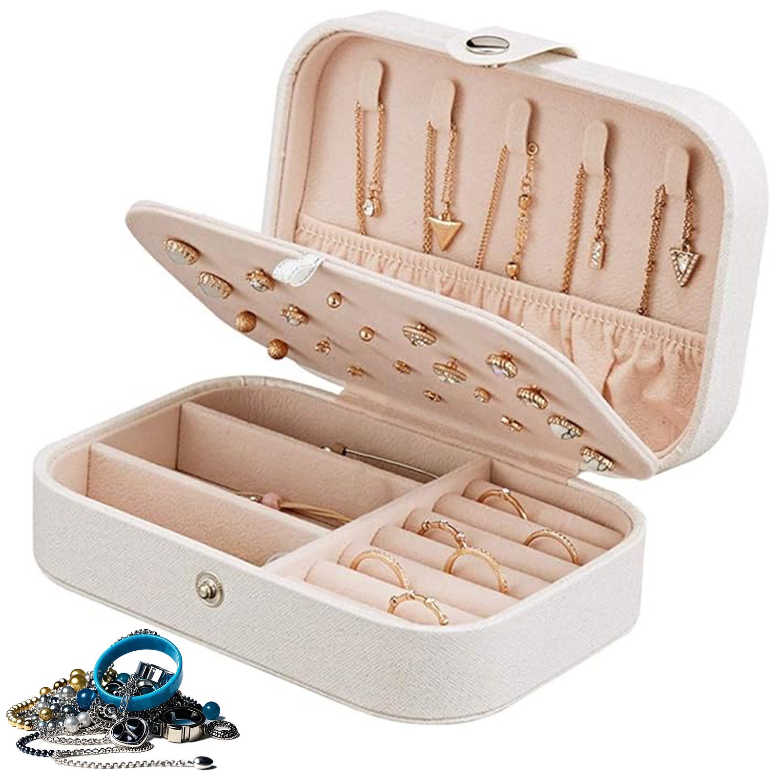 MODFU Schmucketui Schmuckkästchen Mini Schmuckkoffer Schmuckaufbewahrung günstig online kaufen