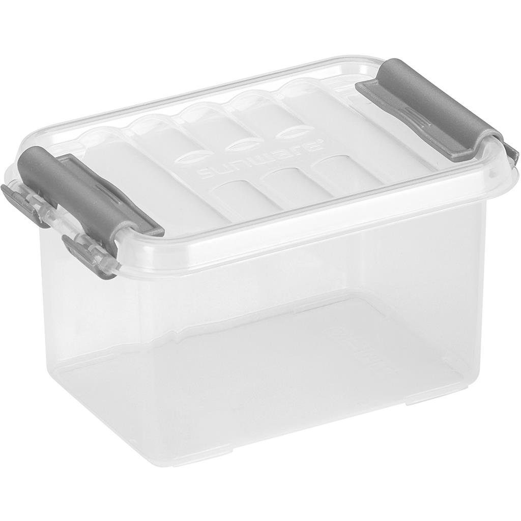 Aufbewahrungsbox Box Q-line transp./metallf. 0,4 Ltr.