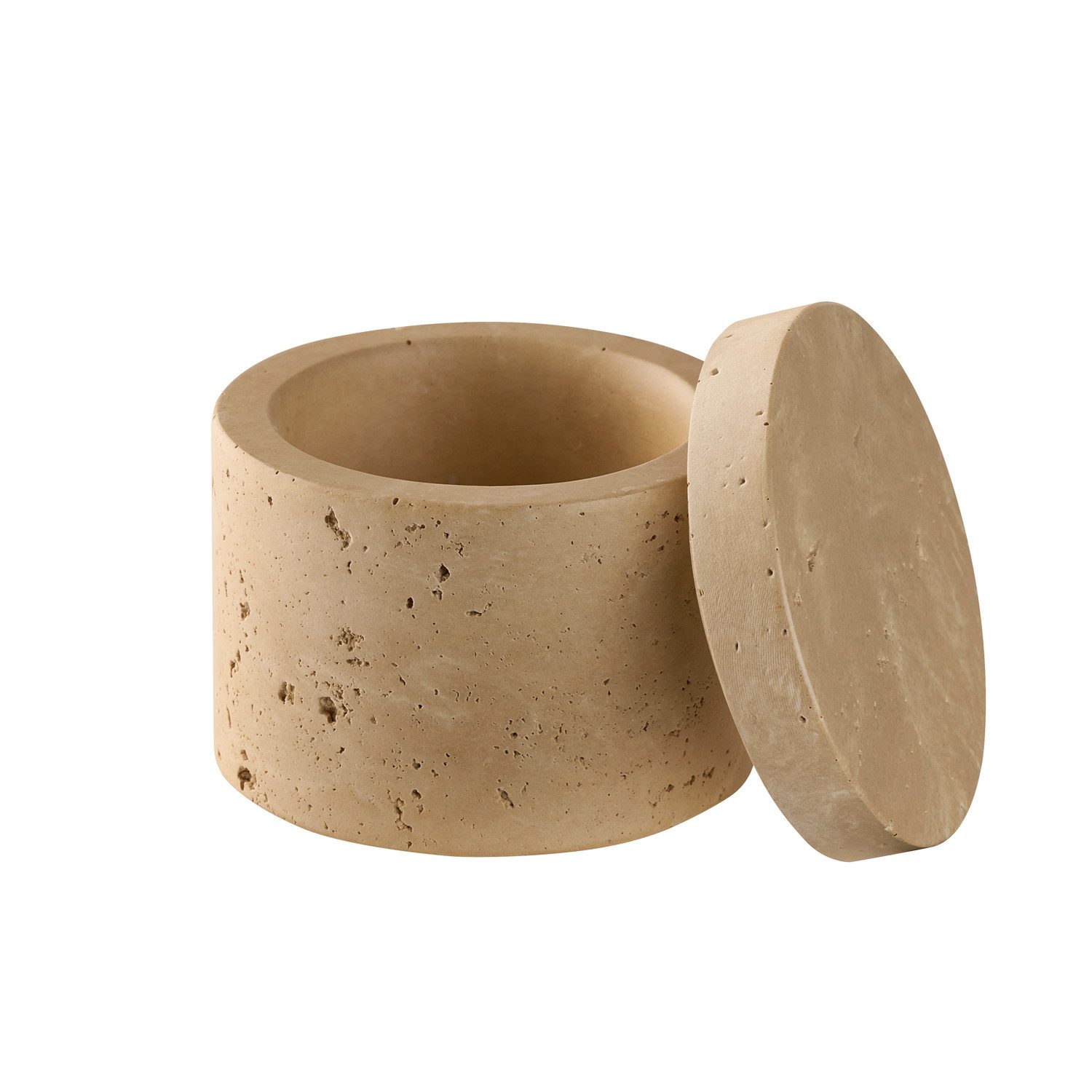 APS Butterdose 2er Set MINERA, Steinzeug, (Set, 2-tlg), Beton, Ø 6 cm, H: 5 cm, 40 ml, Unikat