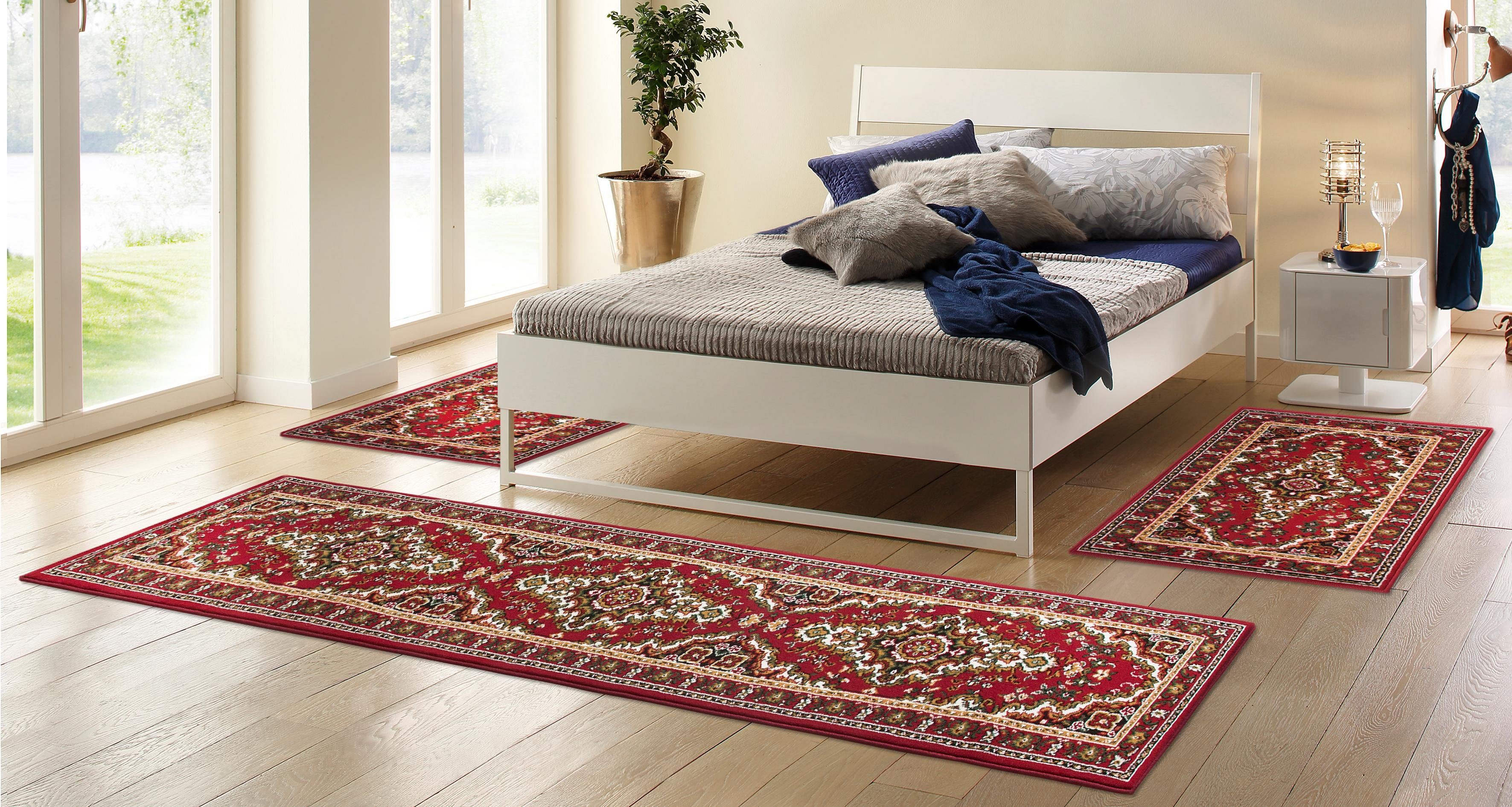 OTTO home Bettumrandung Oriental, Made in Belgium, Höhe 7 mm, (1-tlg), Läufer-Set, Kurzflor, Orient-Optik, mit Bordüre, pflegeleicht, elegant – Bild 2 von 5