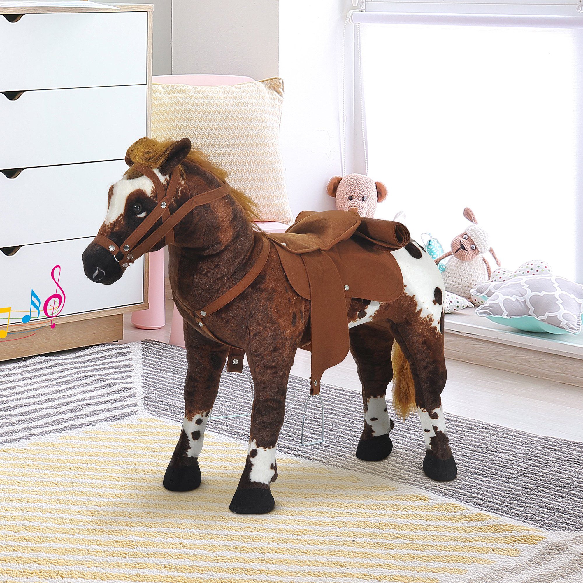 HOMCOM Stehtier Spielpferd Kinder Reitpferd mit günstig online kaufen