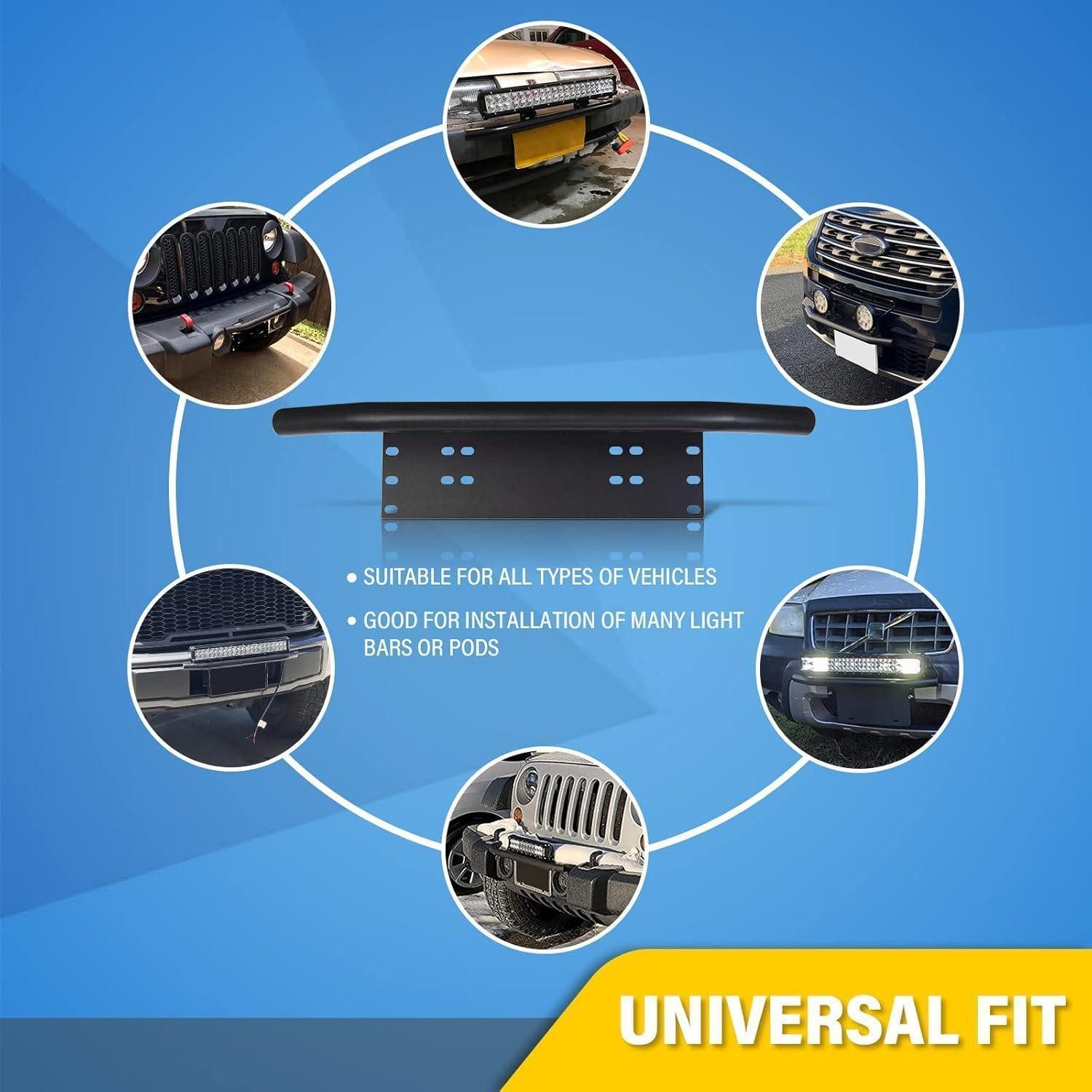 LuxusKollektion Kennzeichenhalter Kennzeichenhalter 23 Zoll Bullbar LED Offroad LKW Halterung A