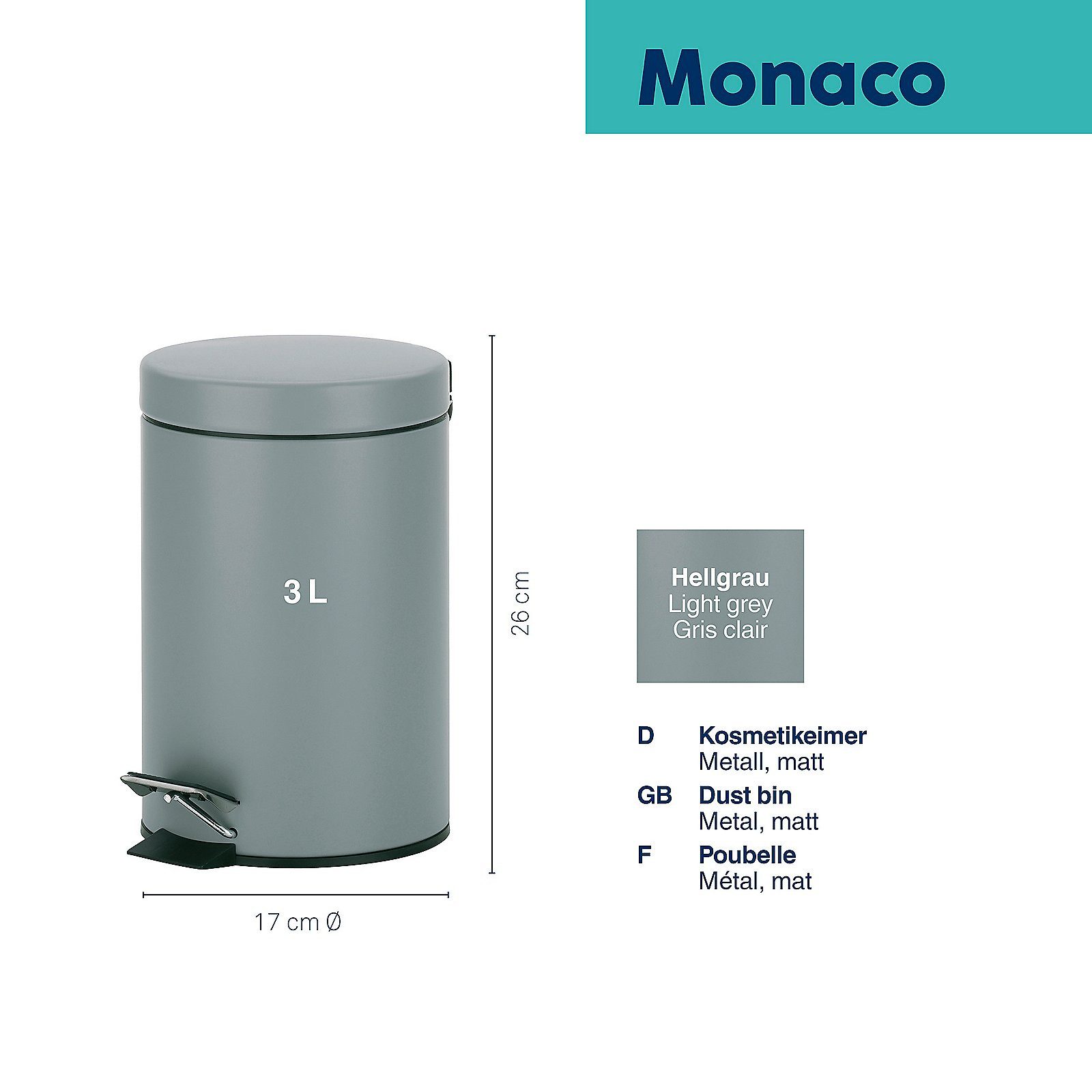 kela Kosmetikeimer Monaco 21886